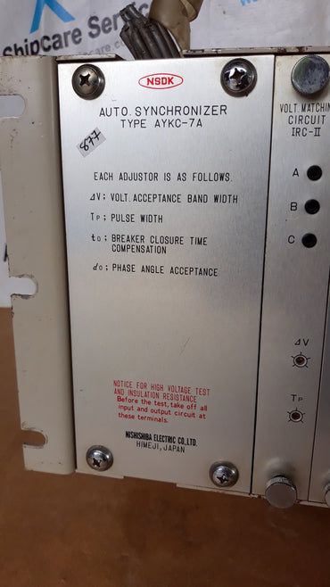 NSDK AUTO SYNCHRONIZER AYKC-7A PANEL