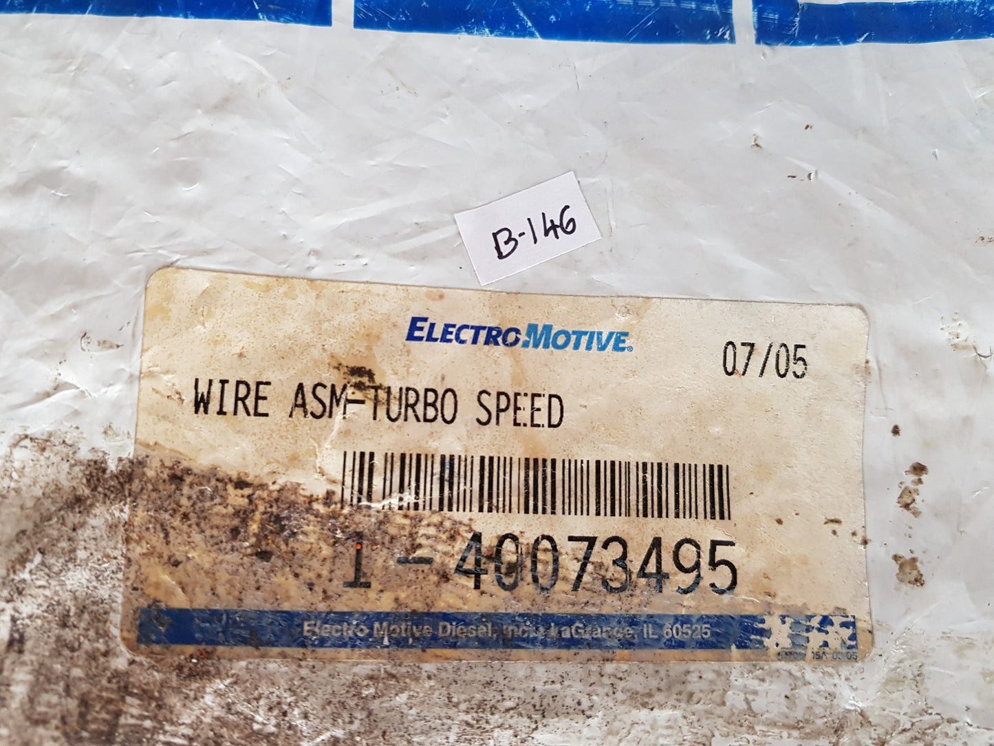 ELECTRO MOTIVE WIRE ASM-TURBO SPEED 1-40073495