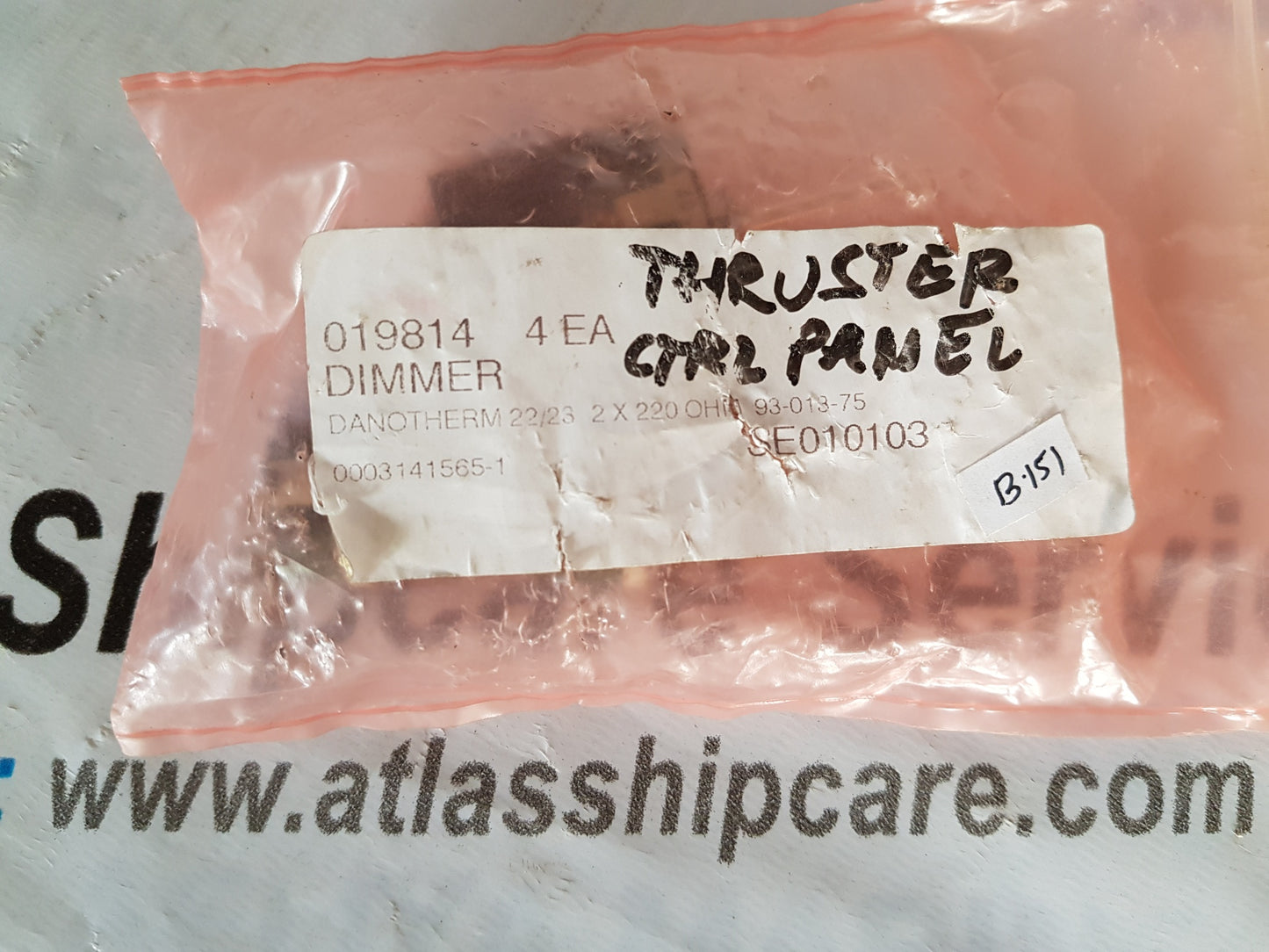 DIMMER THRUTER CTRL PANEL 019814