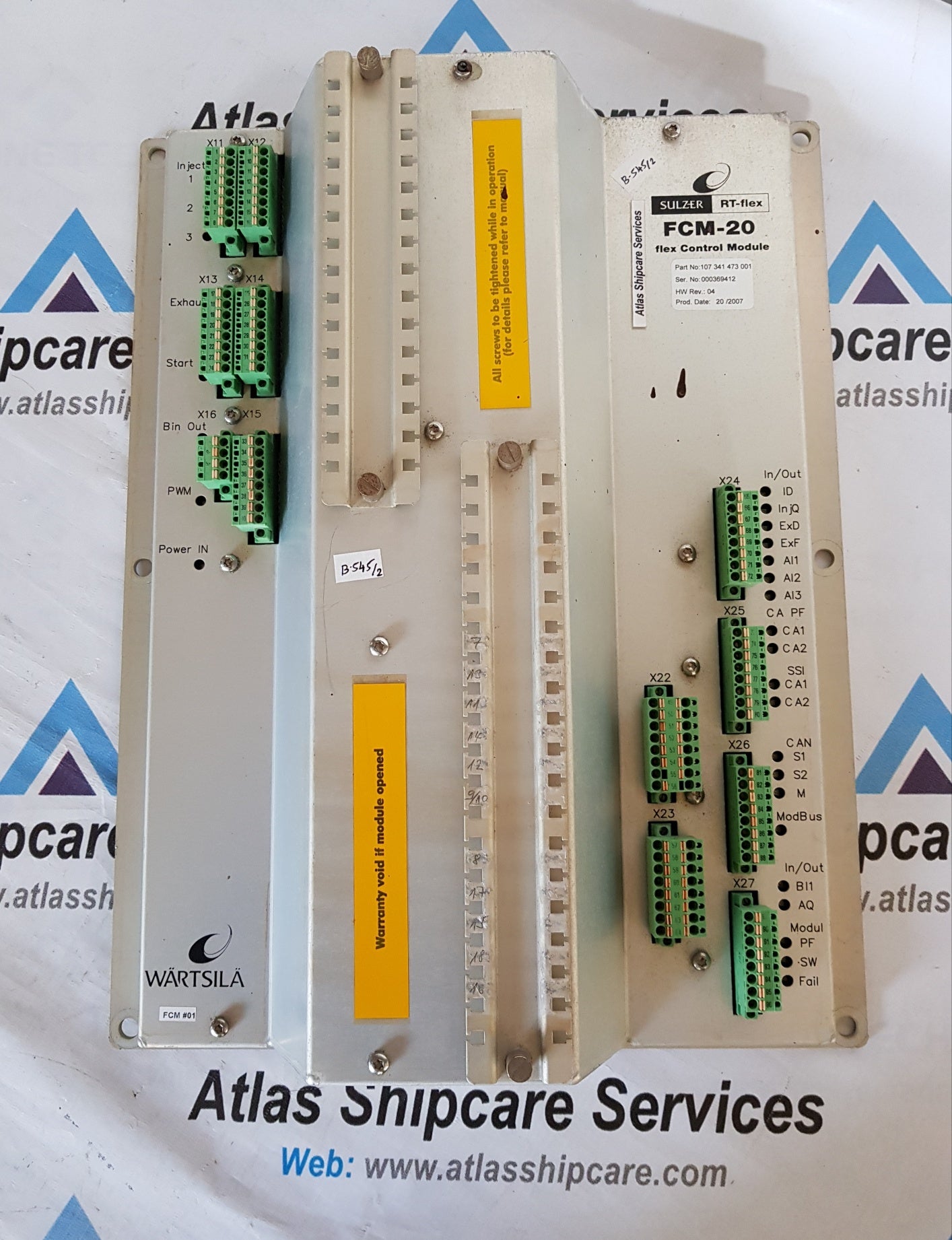 WARTSILA SULZER RT-FLEX FCM-20 FLEX CONTROL MODULE