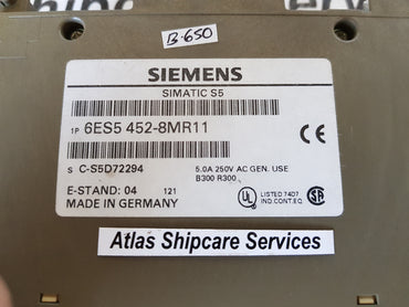 SIEMENS SIMATIC S5 6ES5 452-8MR11 OUTPUT MODULE