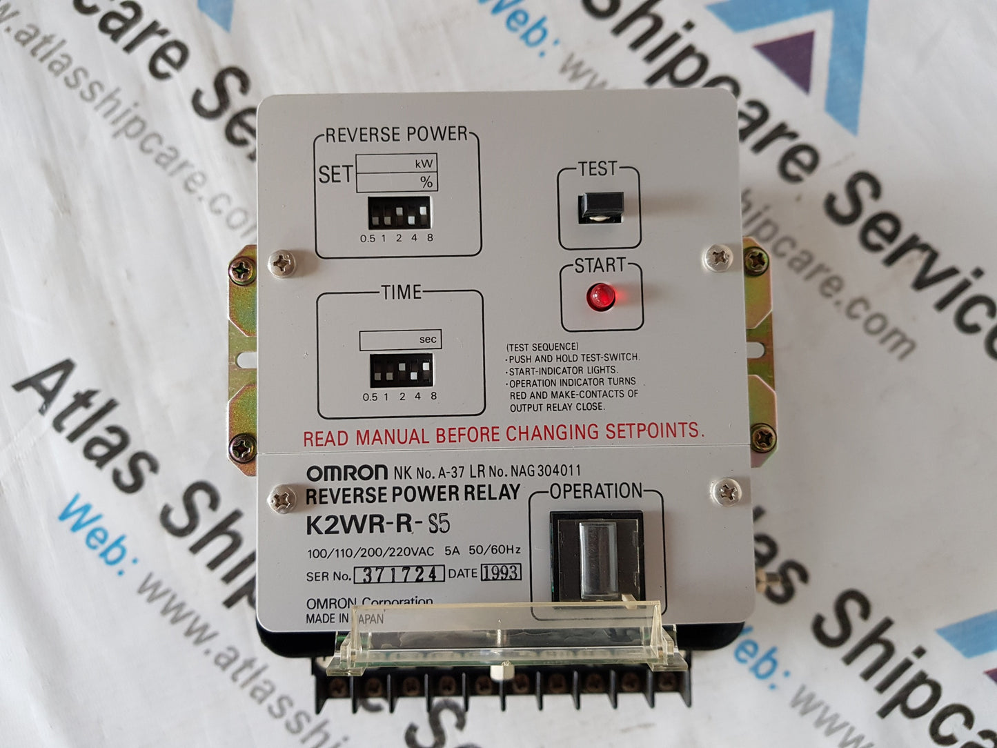 OMRON REVERSE POWER RELAY K2VVR-R-S5