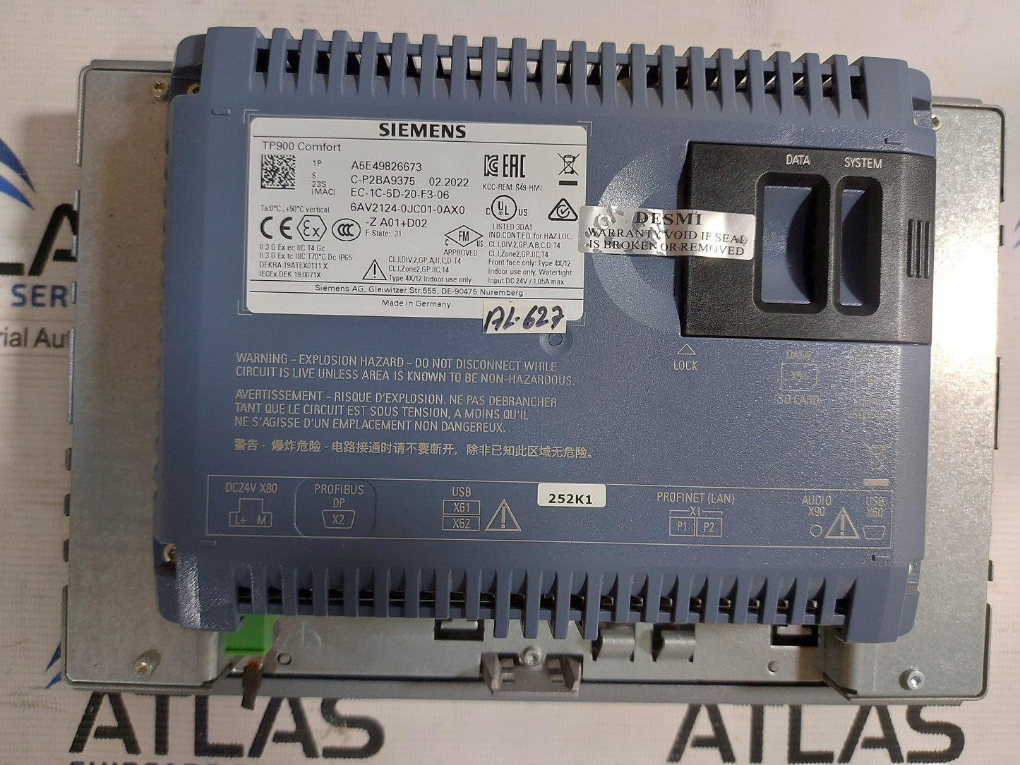 SIEMENS TP900 COMFORT OPERATOR PANEL 6AV2124-0JC01-0AX0
