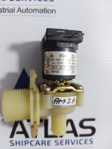 A.U.K. MULLER 324 207-1 POM WATER VALVE 220-24V~50-60 Hz