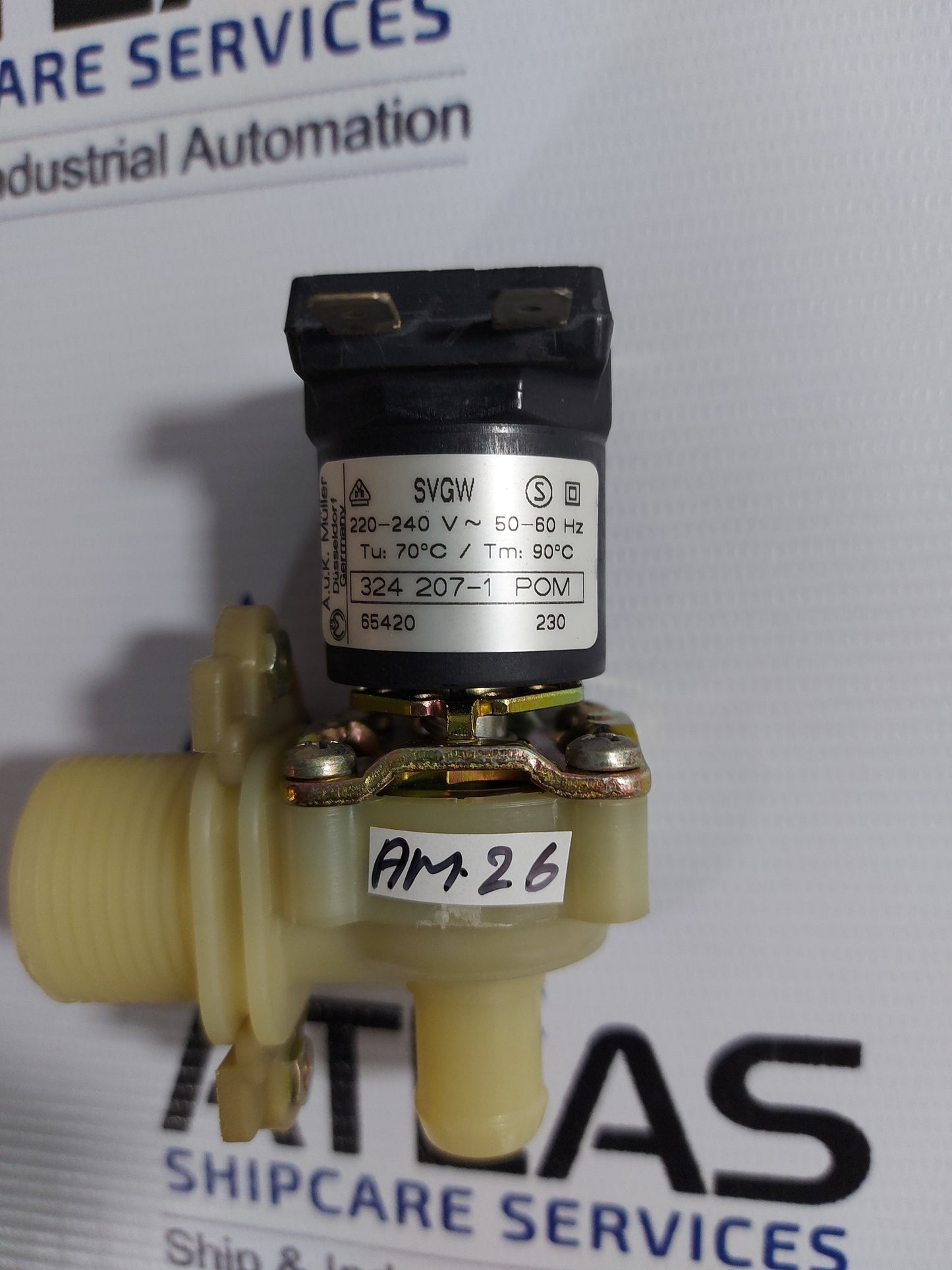 A.U.K. MULLER 324 207-1 POM WATER VALVE 220-24V~50-60 Hz