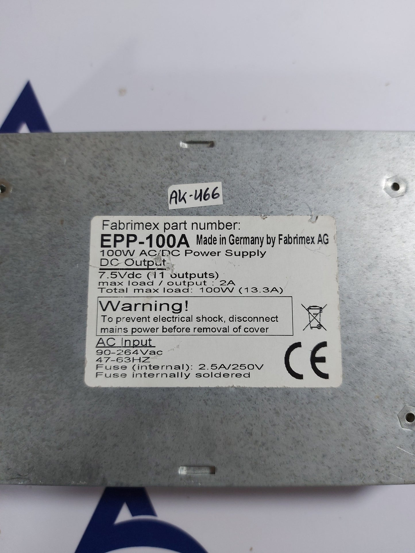A2B EPP-100 100W AC/DC POWER SUPPLY EPP-100A
