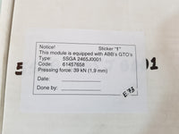 ABB 5SGA 2465J0001 THYRISTOR