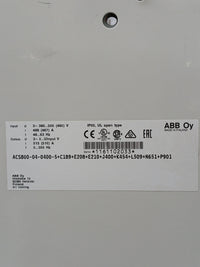 ABB ACS800-04-0400-5+C189+E208+E210+J400+K454+L509+N651+P901 VFD FREQUENCY DRIVE
