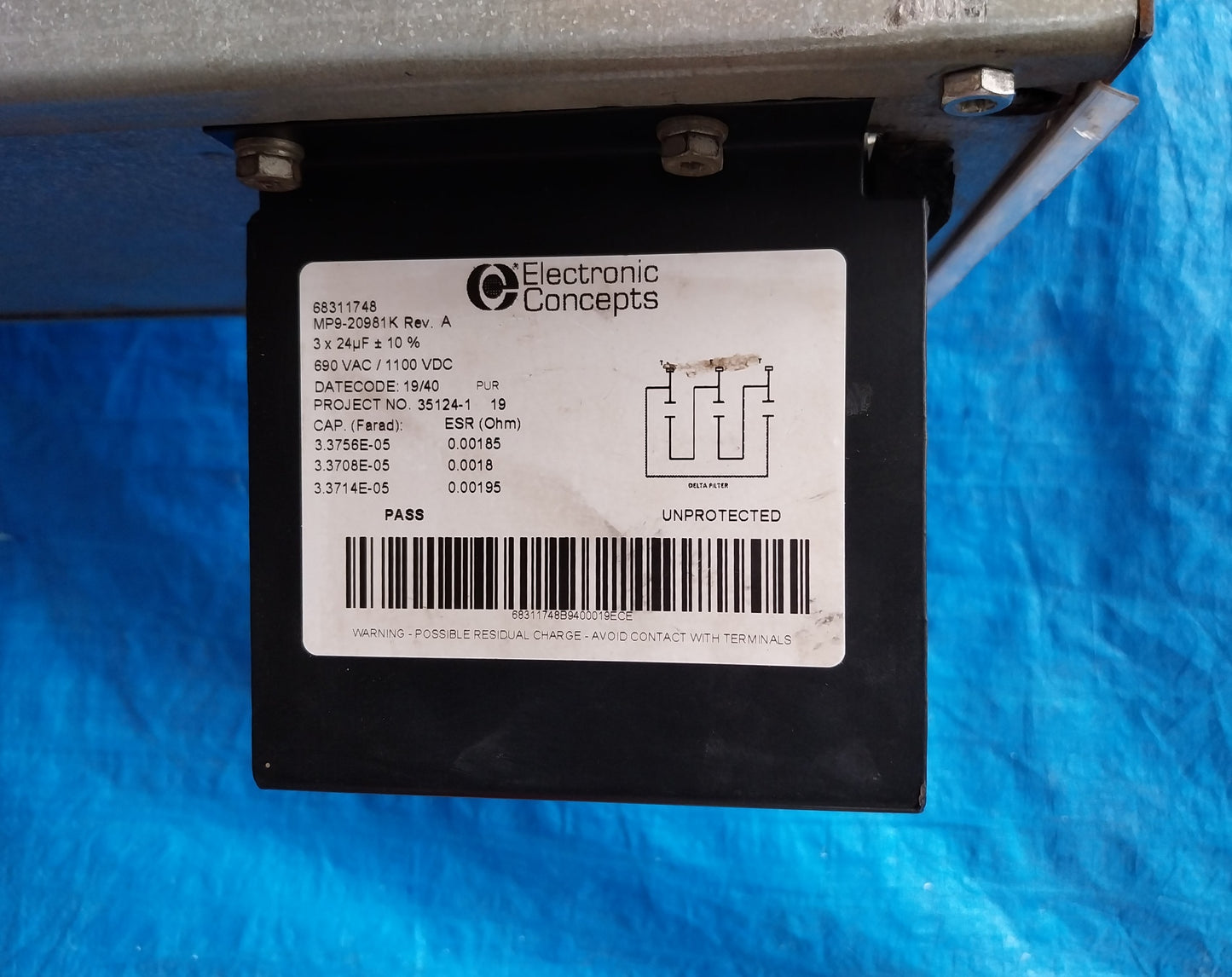 ABB ALCL-12-7 LCL-FILTER MODULE REV.A 690VAC,68311748