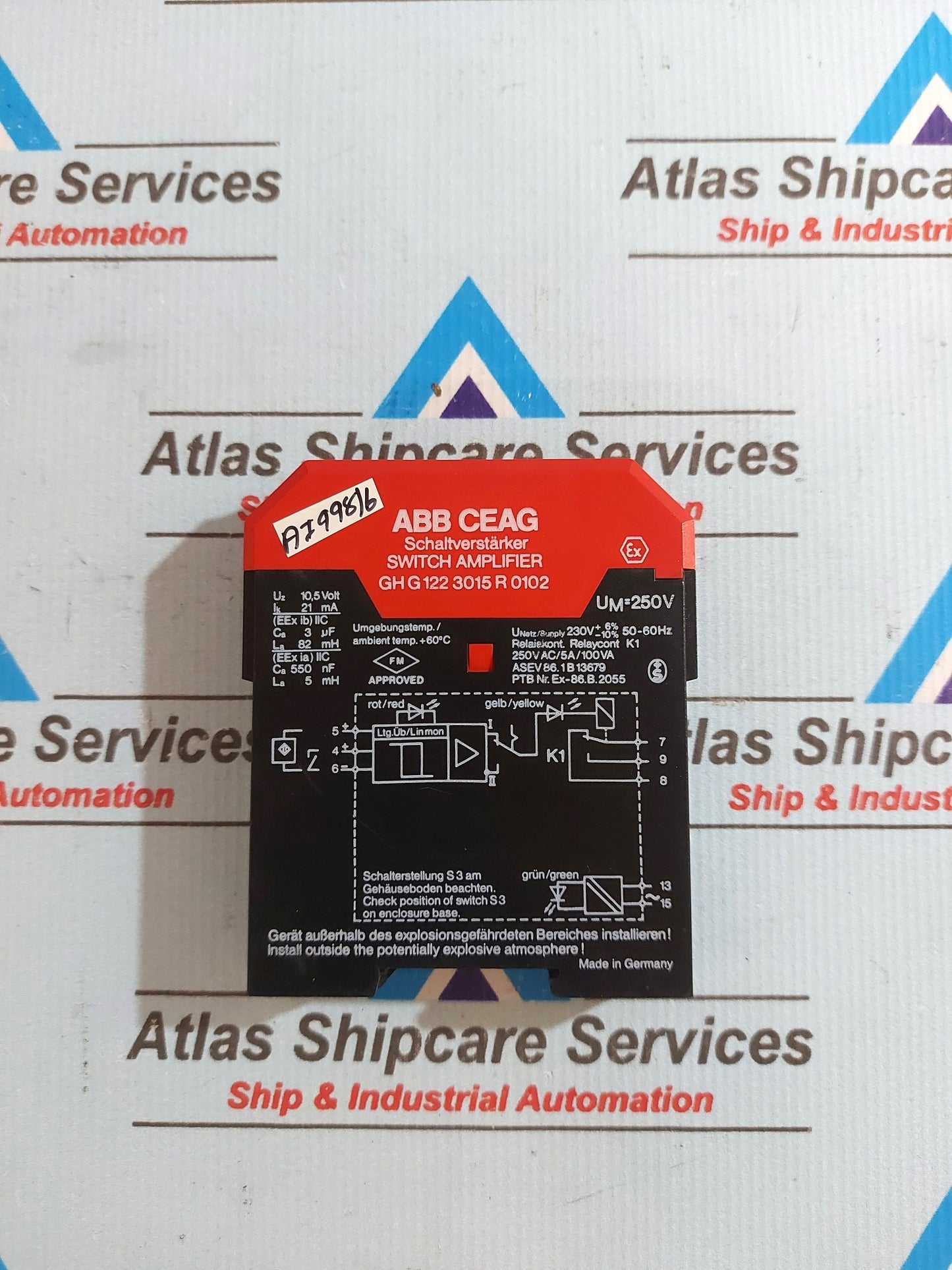 ABB CEAG GH G 122 3015 R 0102 SWITCH AMPLIFIER