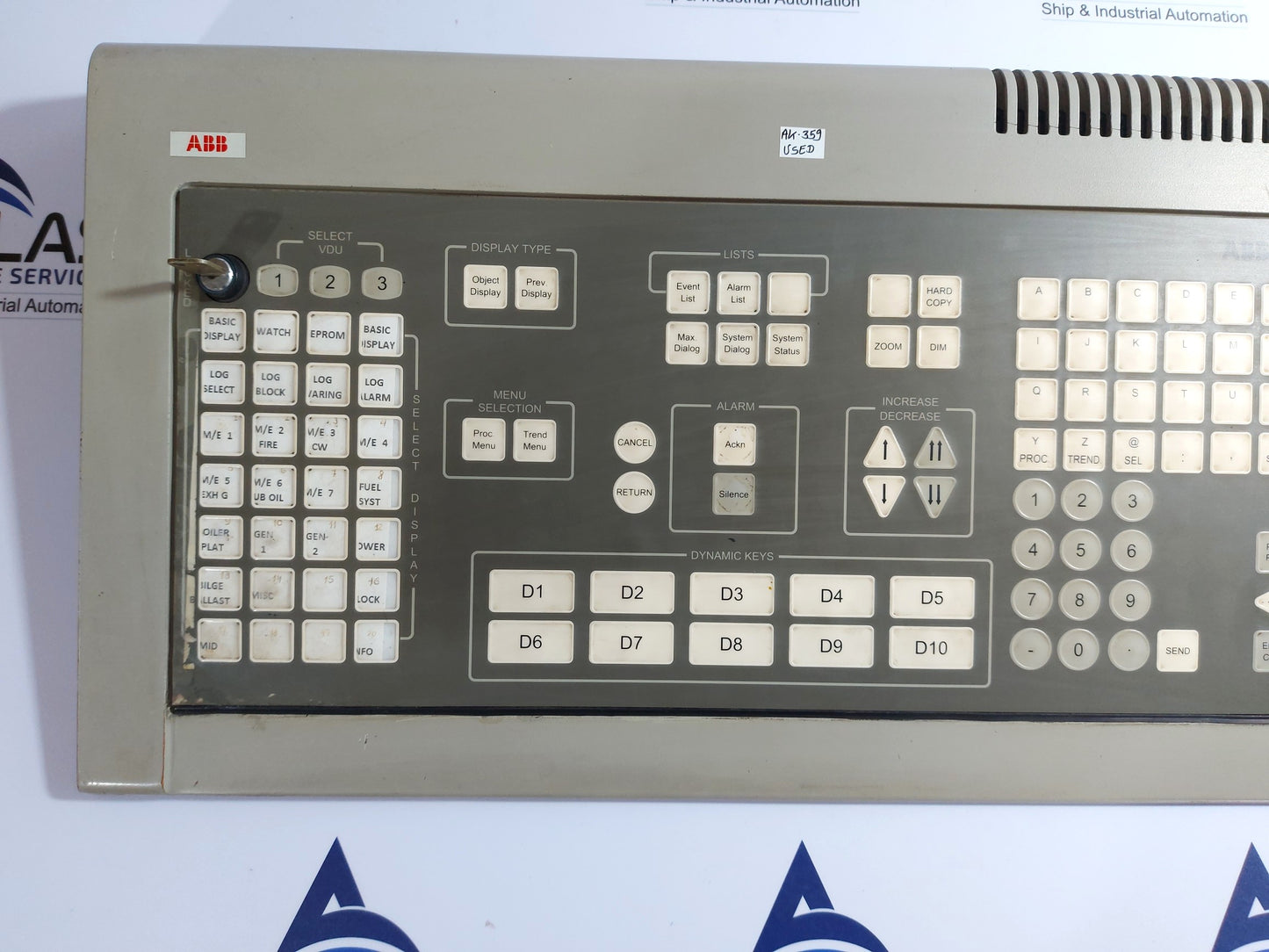 ABB DSIH 75VF OPERATOR'S KEYBOARD