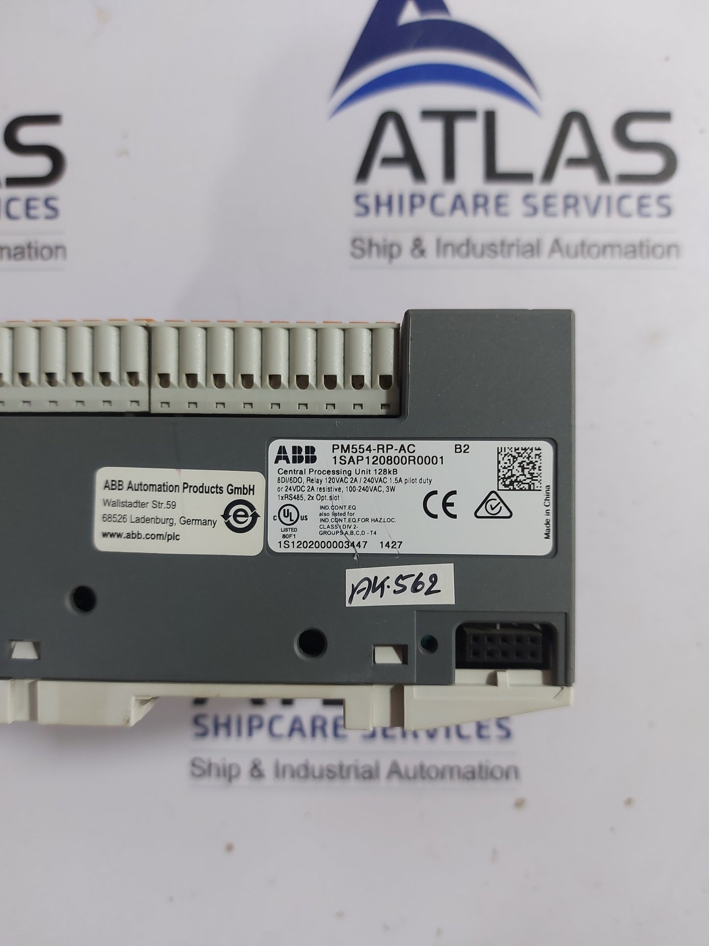 ABB PM554-RP-AC 1SAP120800R0001 CENTRAL PROCESSING UNIT 128kB