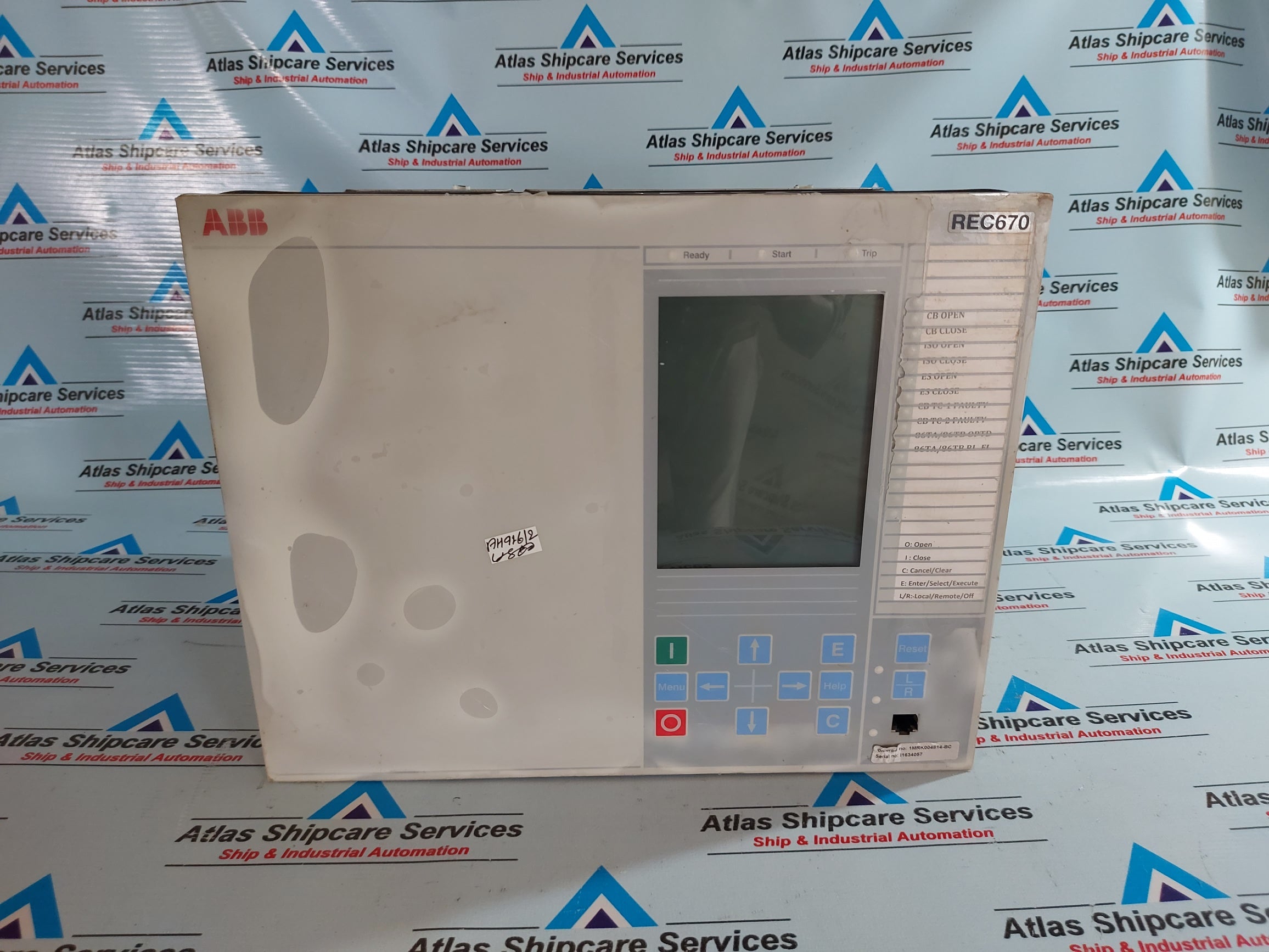 Rec670 ABB REC670 BAY CONTROL DISPLAY 1MRK004814-BC – Atlas Shipcare Services