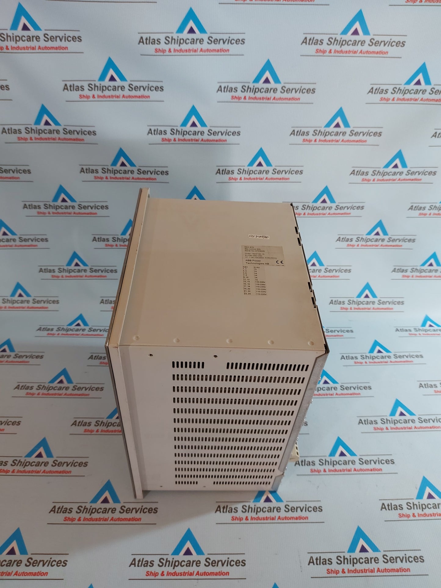 ABB REC670 BAY CONTROL IED 1MRK002814-AA