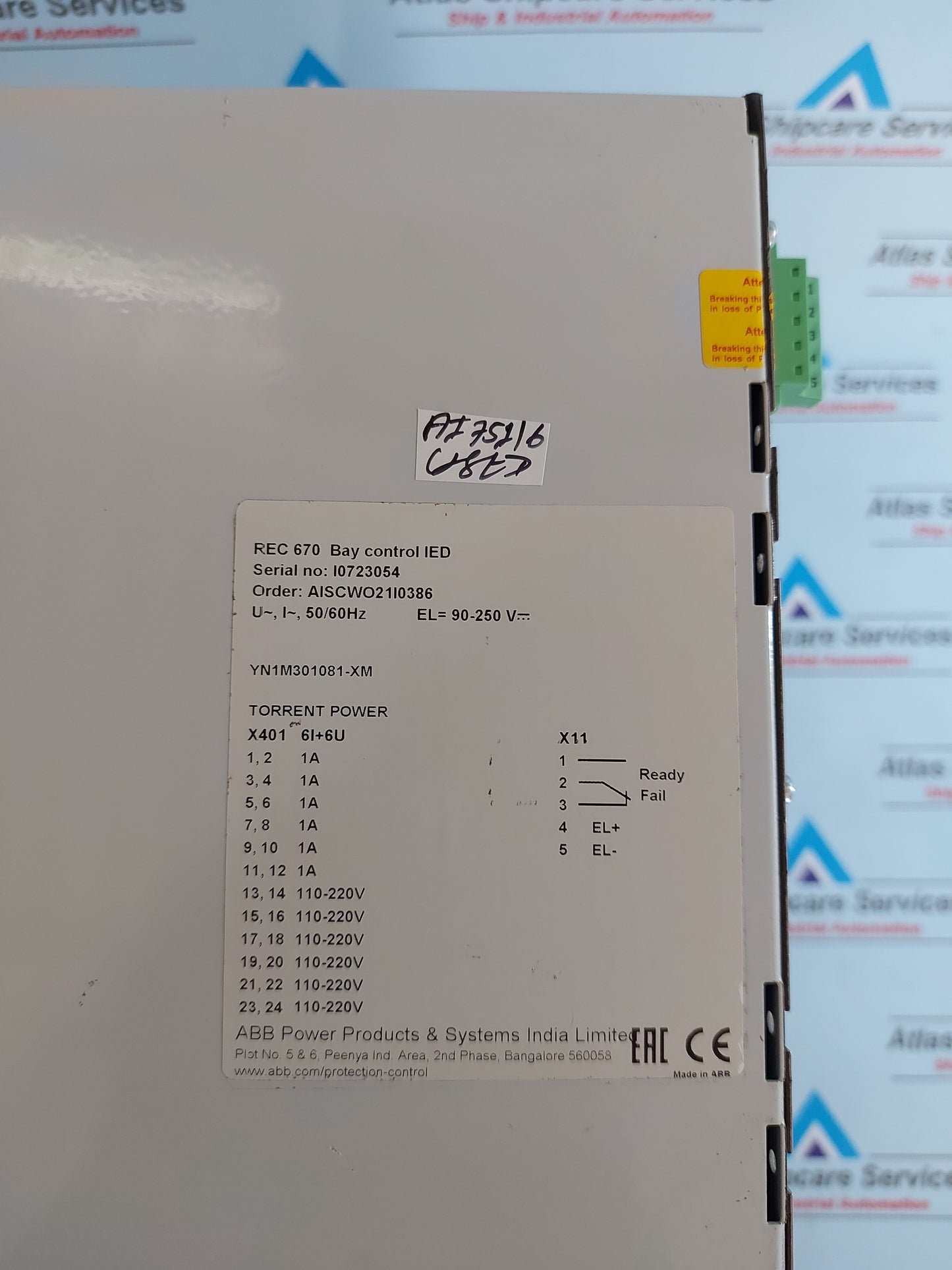 ABB REC670 BAY CONTROL IED 1MRK002814-AA