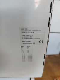 ABB RED670 LINE DIFFERENTIAL IED 1MRK002810-AA