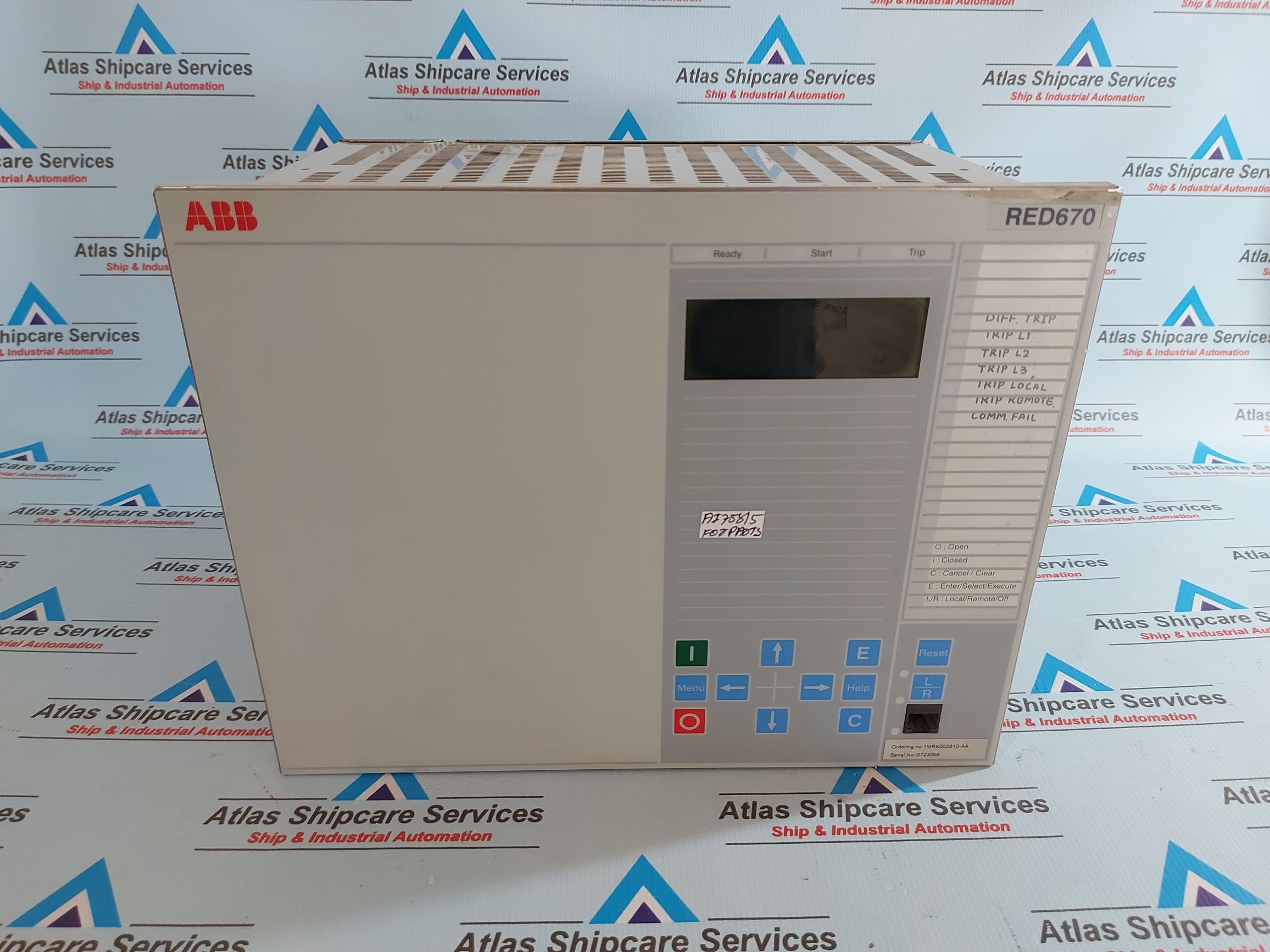 ABB RED670 LINE DIFFERENTIAL PROTECTION IED 1MRK002810-AA – Atlas ...