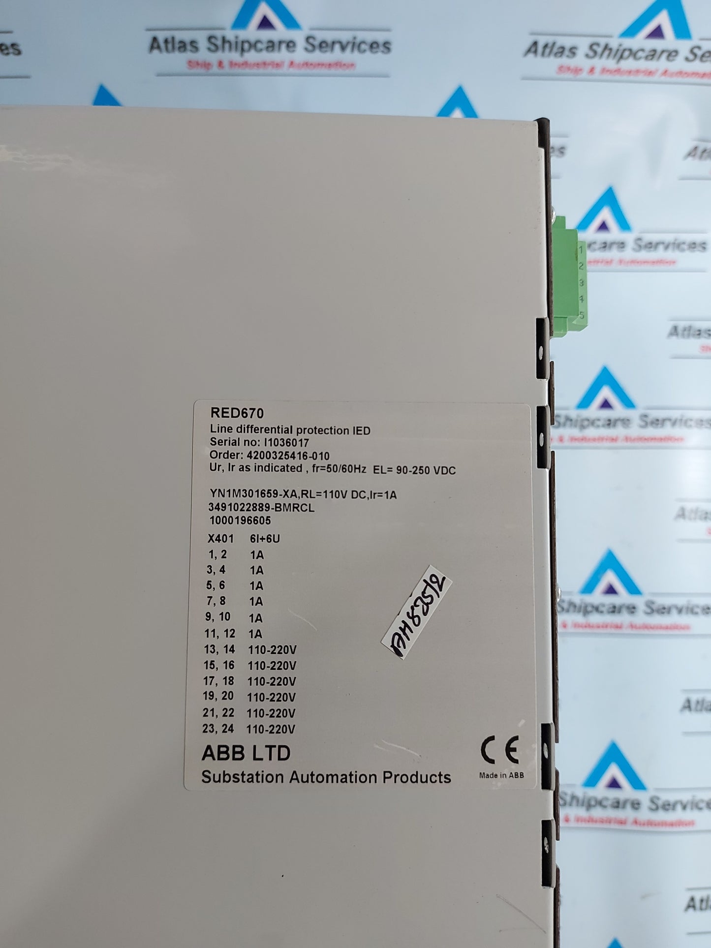 ABB RED670 LINE DIFFERENTIAL PROTECTION RELAY 1MRK002810-AB