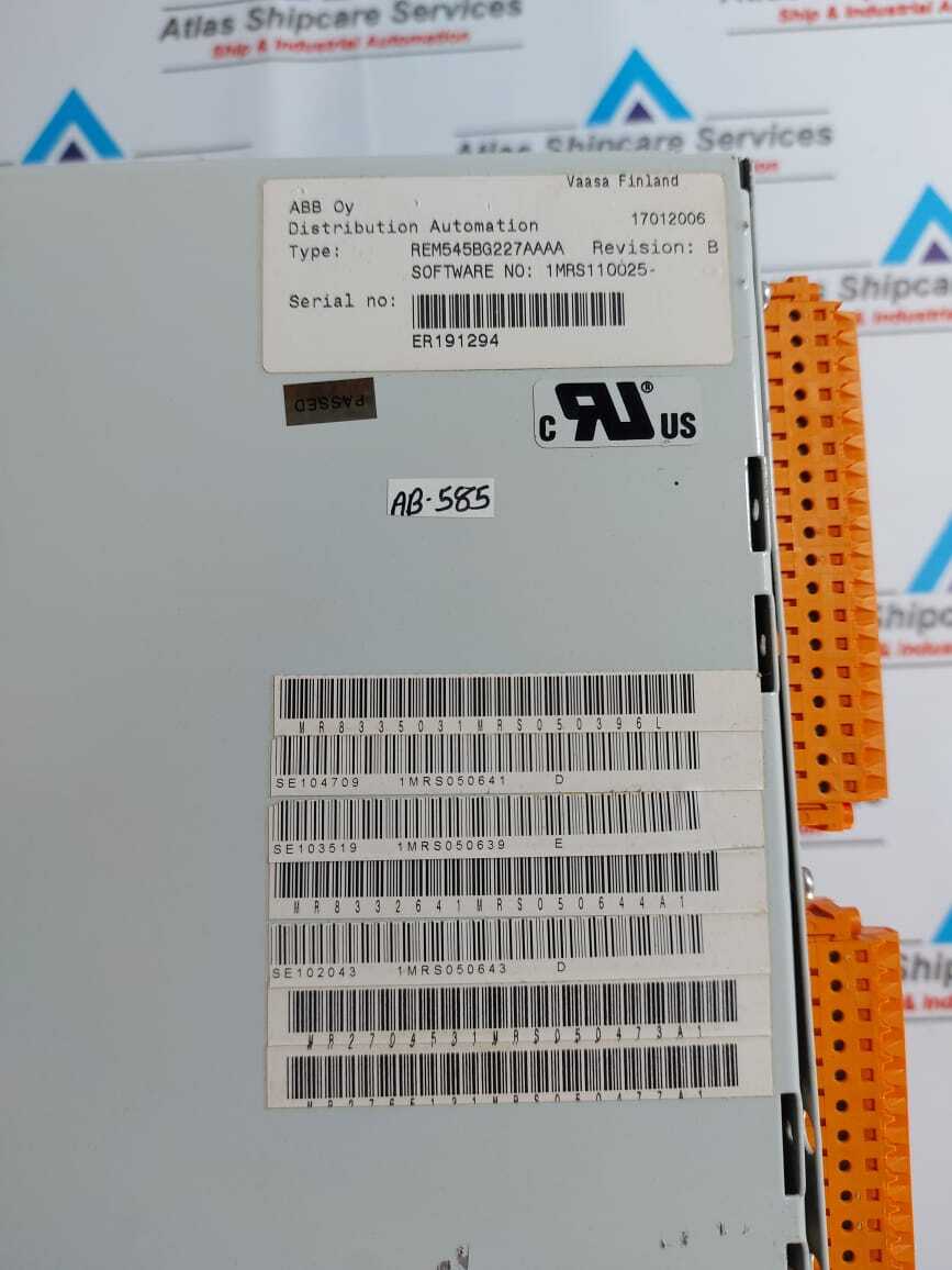 ABB REM545BG227AAAA MACHINE TERMINAL