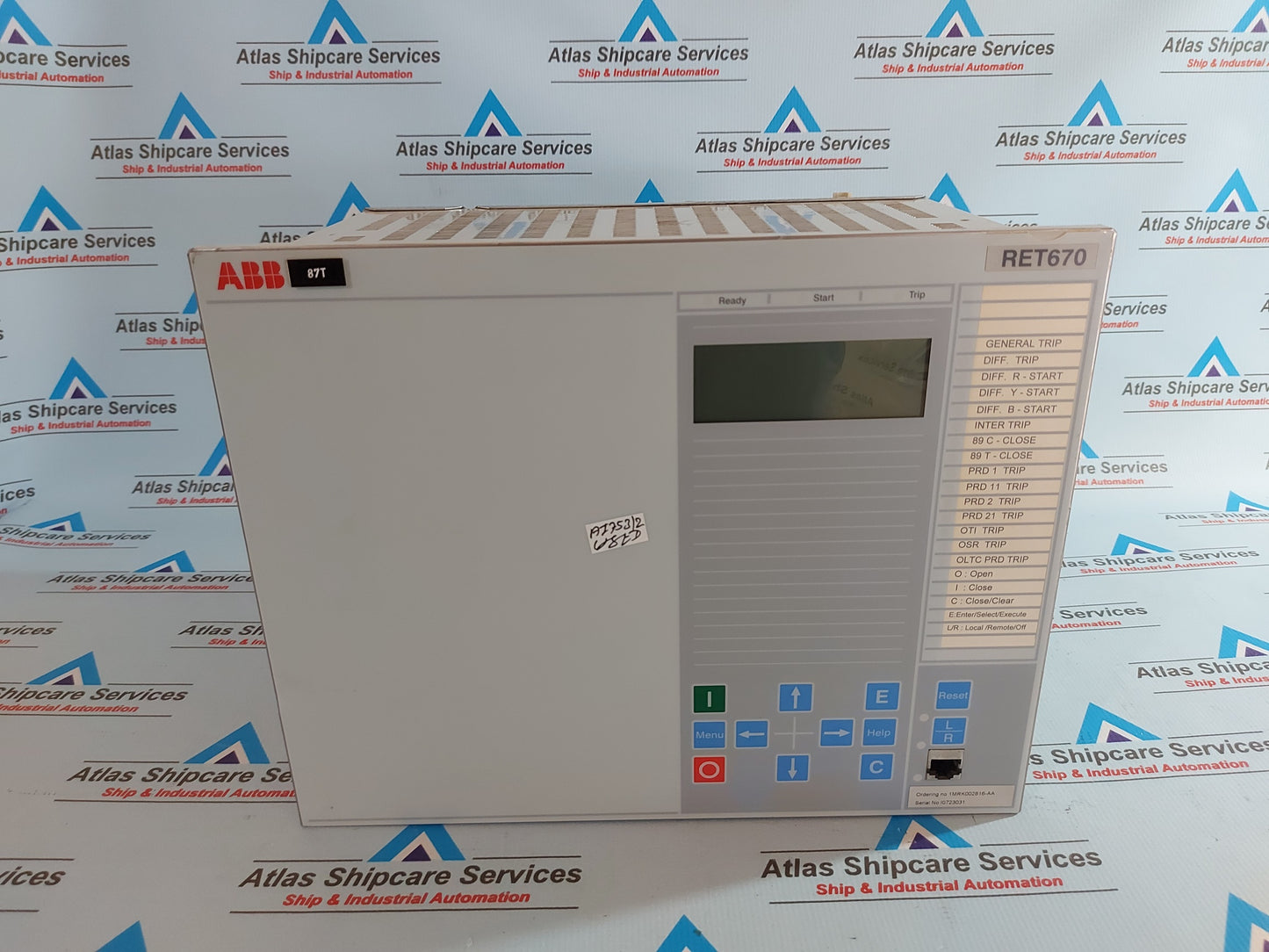 ABB RET670 TRANSFORMER PROTECTION IED 1MRK002816-AA