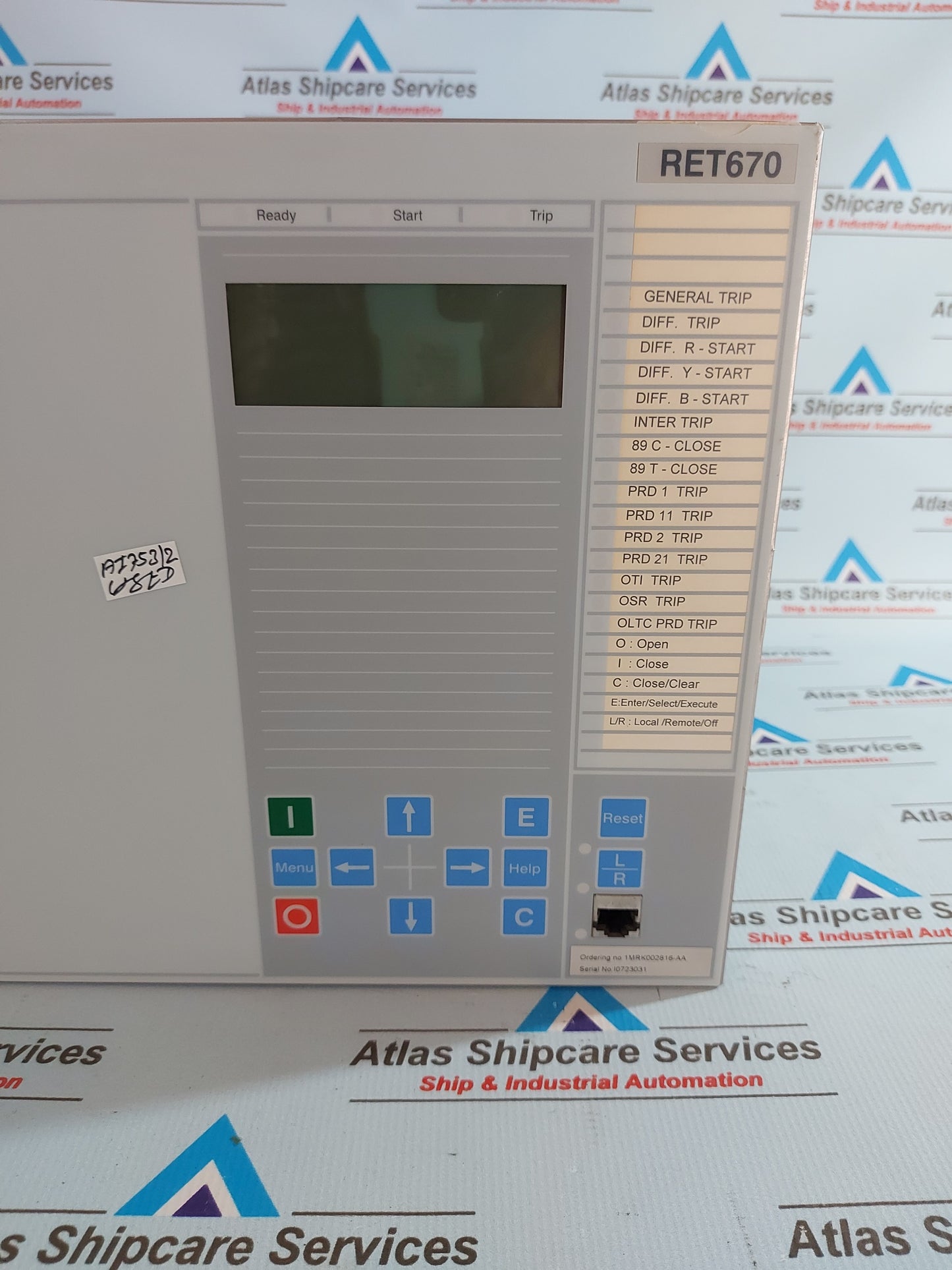 ABB RET670 TRANSFORMER PROTECTION IED 1MRK002816-AA