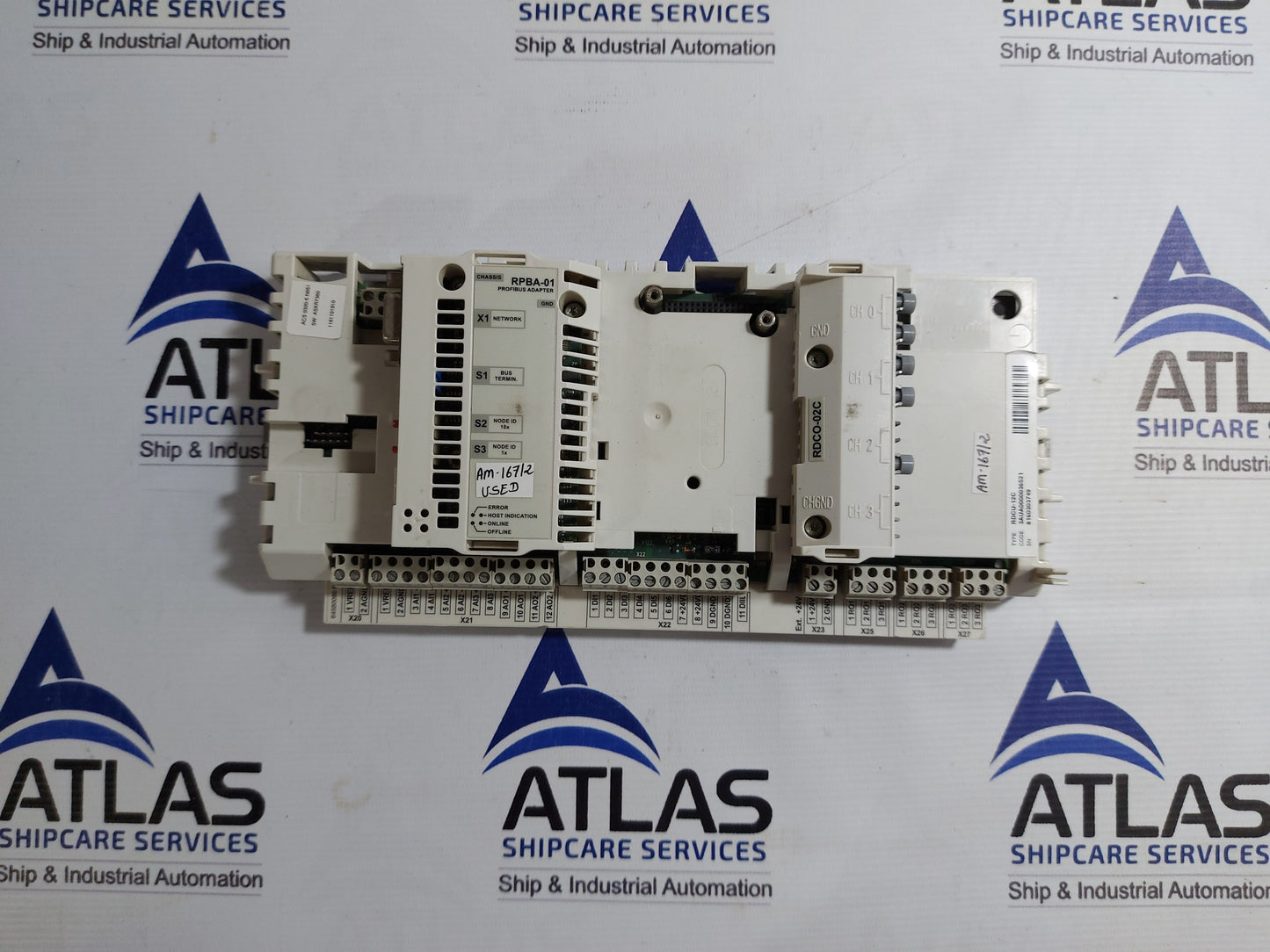 ABB RPBA-01 PROFIBUS ADAPTER WITH CONTROL UNIT RDCU-12C 3AUA0000036521