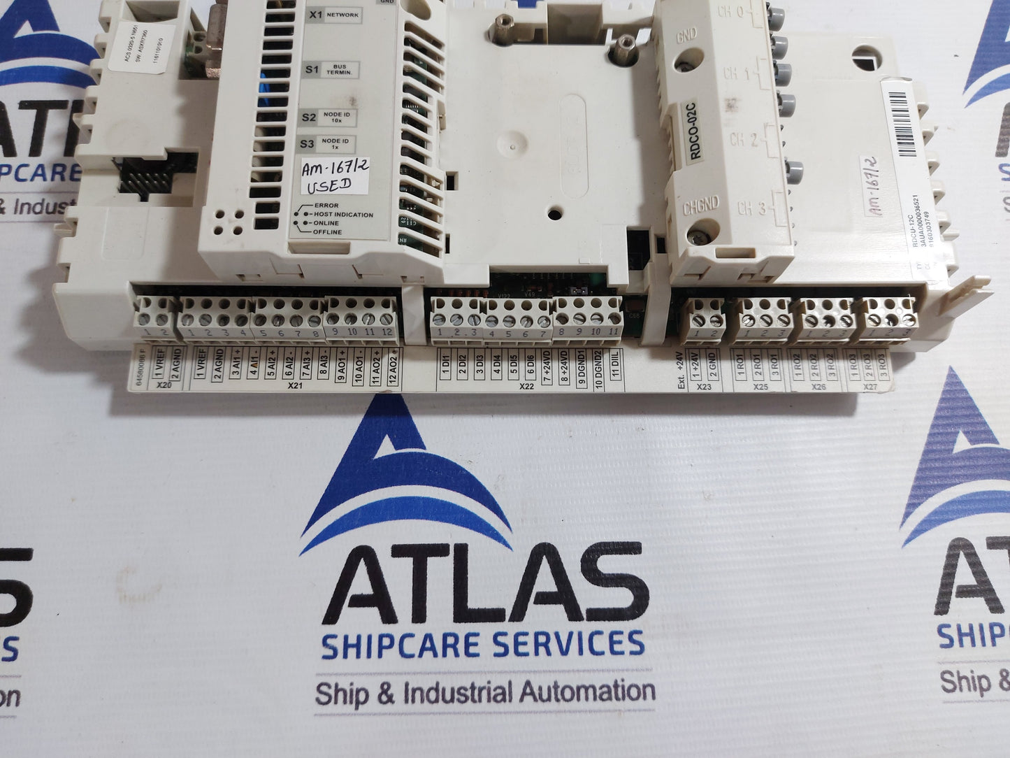 ABB RPBA-01 PROFIBUS ADAPTER WITH CONTROL UNIT RDCU-12C 3AUA0000036521