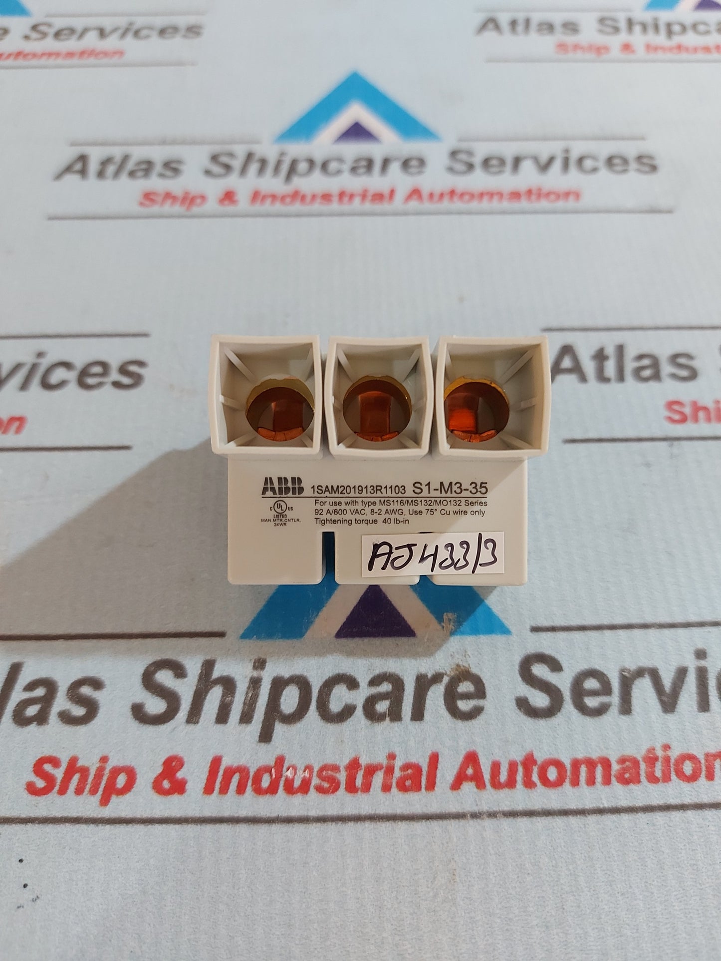 ABB S1-M3-35 1SAM201913R1103 THREE PHASE POWER INFEED BLOCK FEEDER TERMINAL