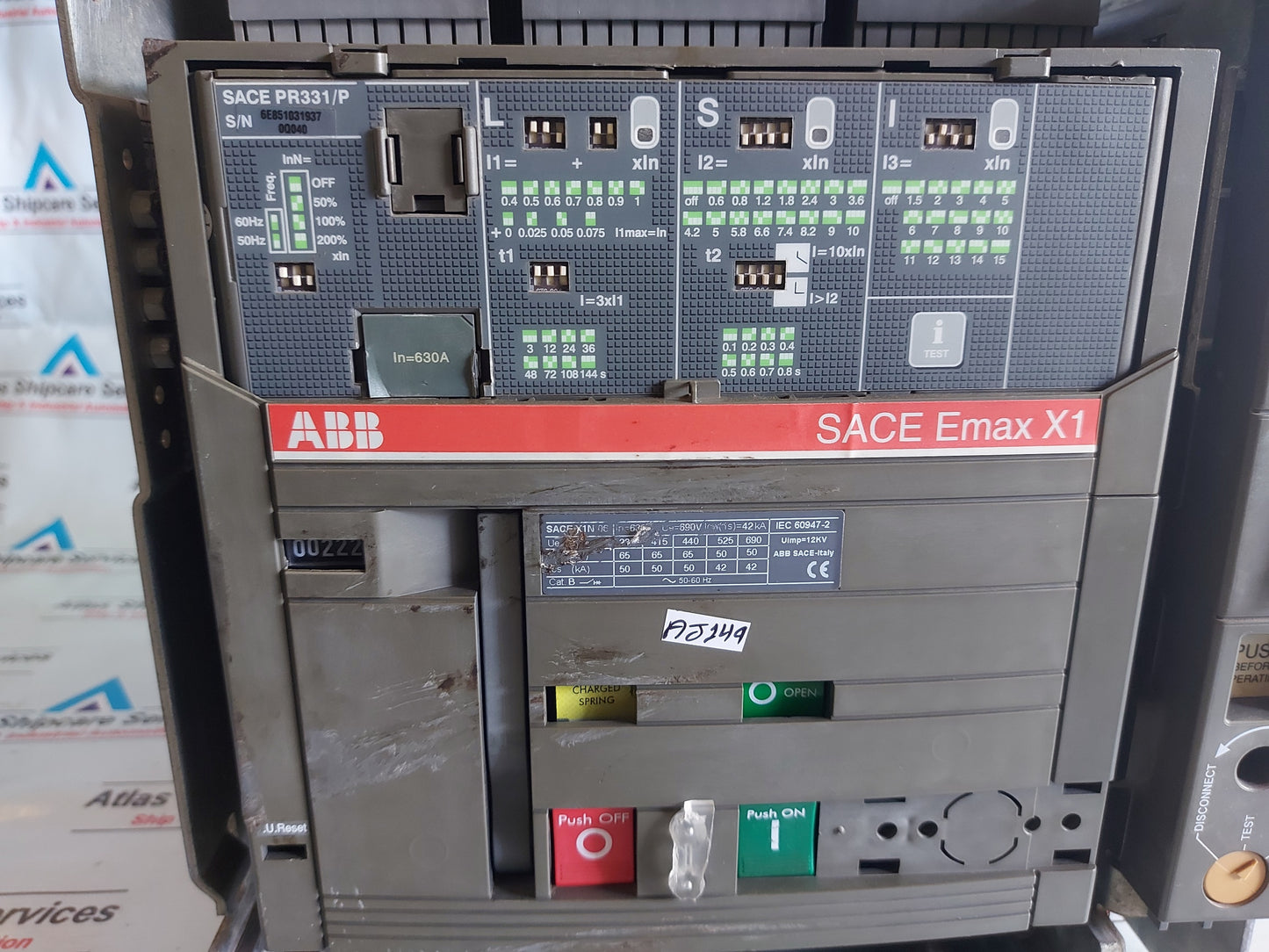 ABB SACE PR331/P Emax X1 LOW VOLTAGE POWER CIRCUIT BREAKER 630V 50/60Hz