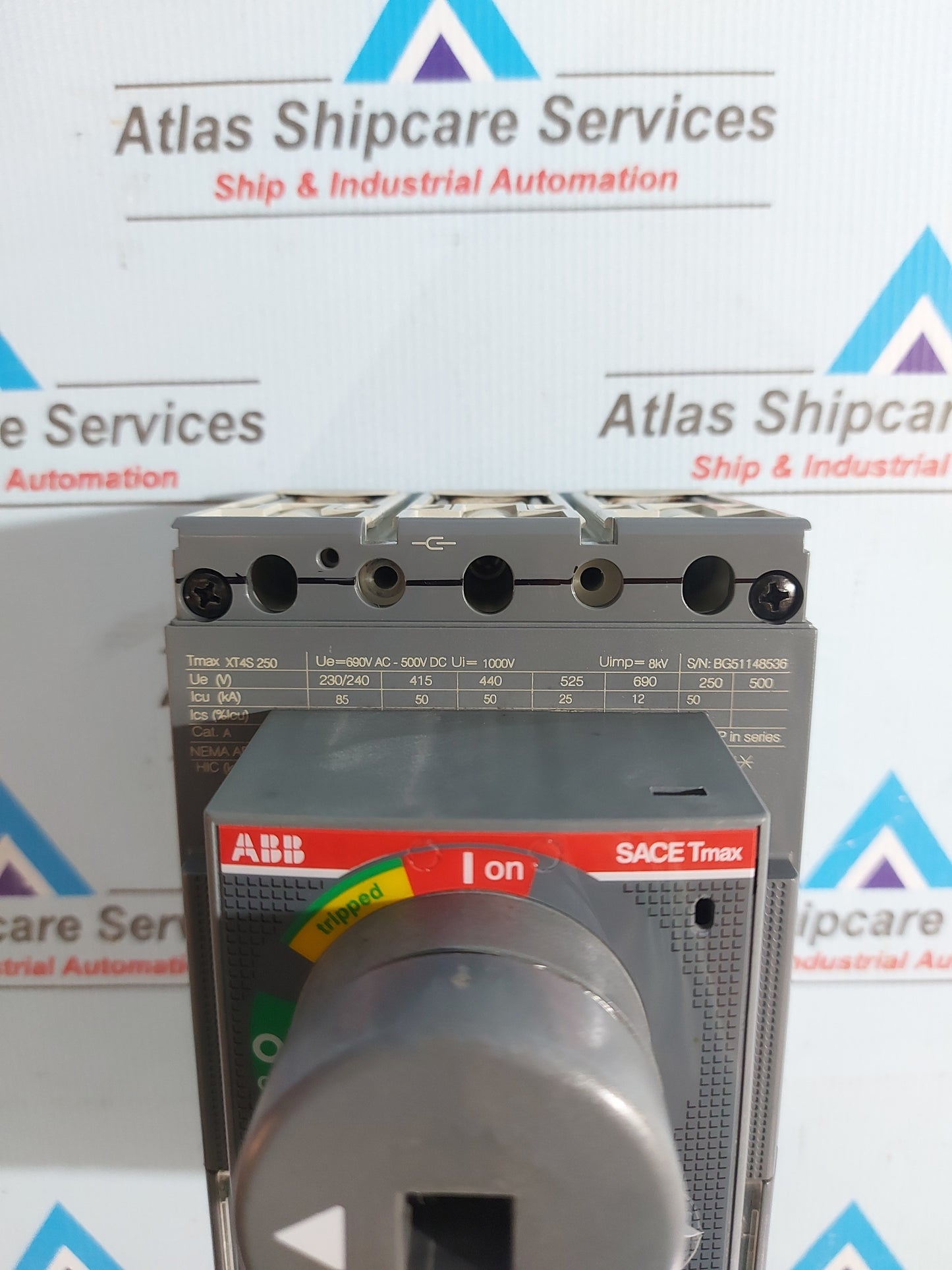 ABB SACE Tmax XT4S 250 MOLDED CASE CIRCUIT BREAKER 3P 1000V