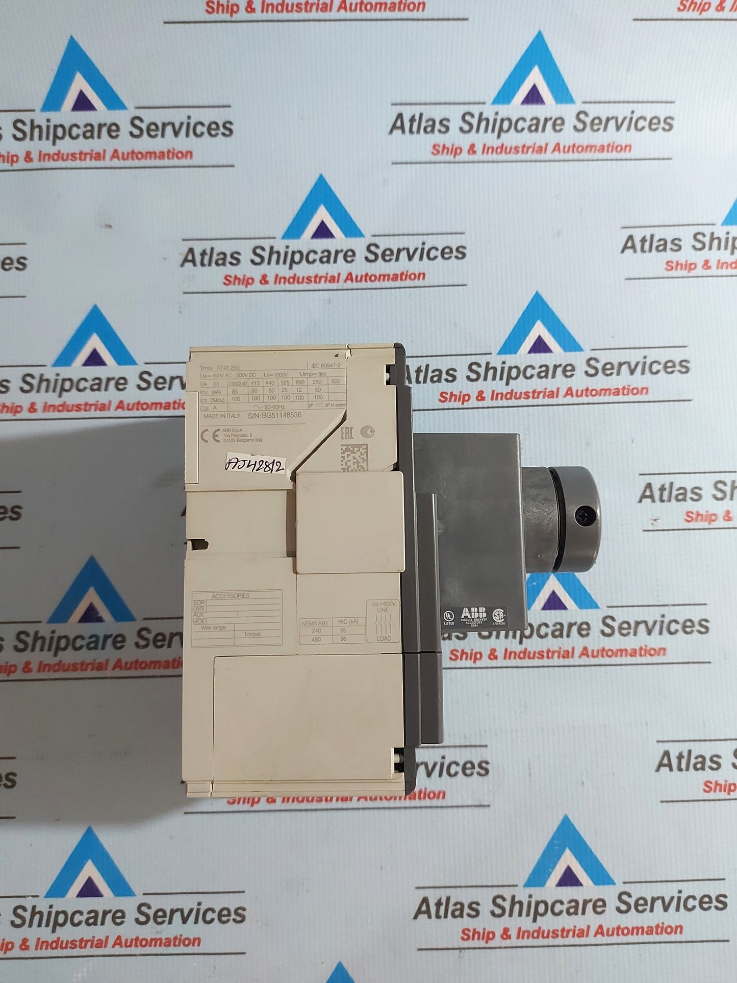 ABB SACE Tmax XT4S 250 MOLDED CASE CIRCUIT BREAKER 3P 1000V