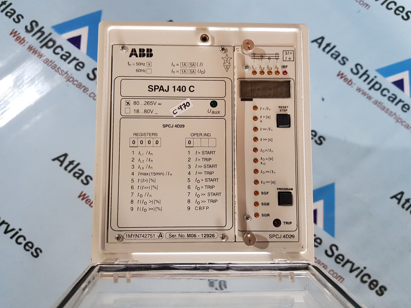 ABB SPAJ 140 C OVER-CURRENT AND EARTH-FAULT RELAY – Atlas Shipcare Services