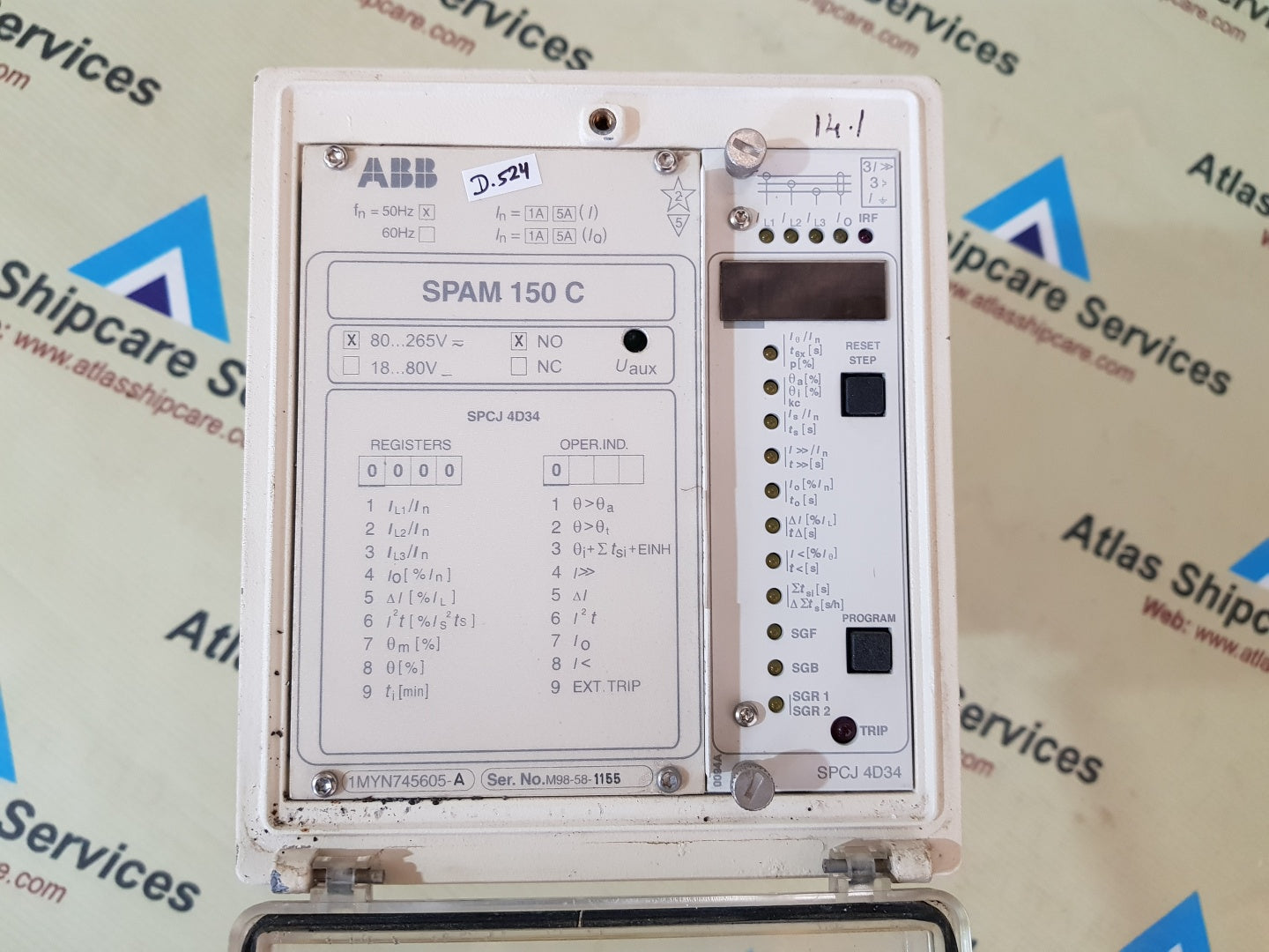 ABB SPAM 150 C MOTOR PROTECTION RELAY 60HZ