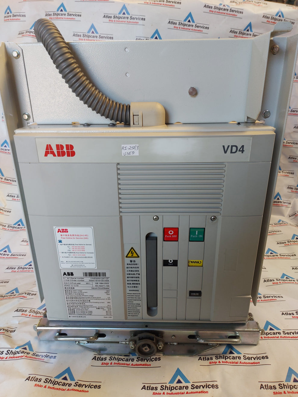 ABB VD4/Z 12.12.32 VACUUM CIRCUIT BREAKER – Atlas Shipcare Services
