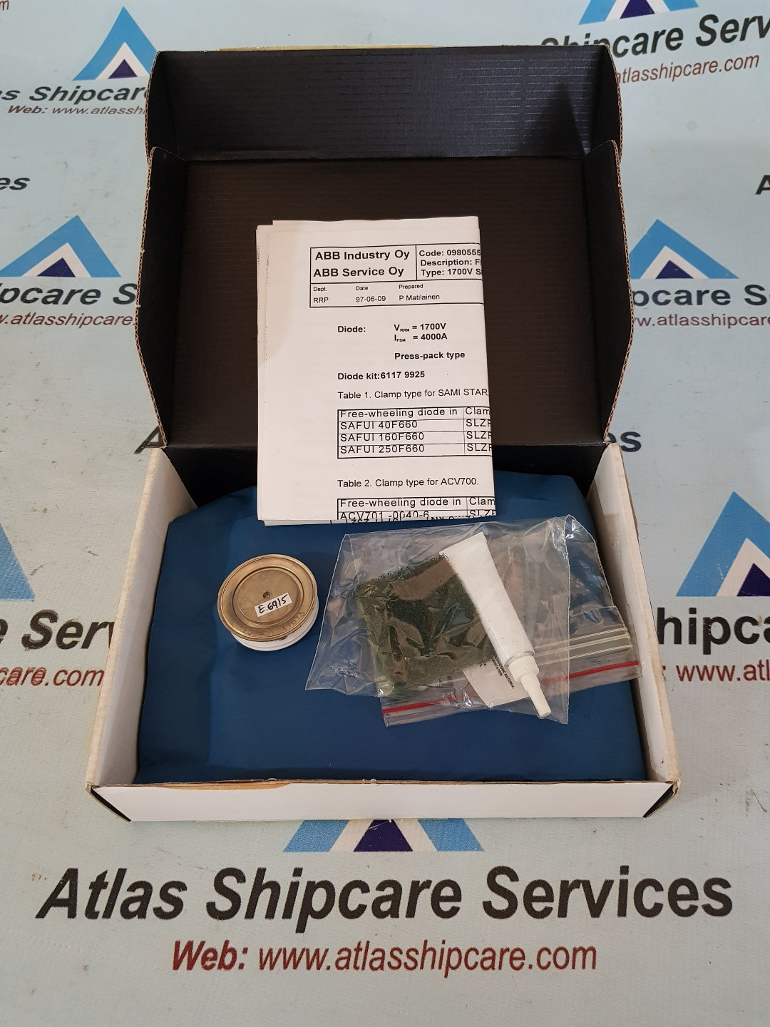 ABB WESTCODE SM18CXC176 9846 SNUBBER DIODE MEGASTAR SYSTEM – Atlas ...