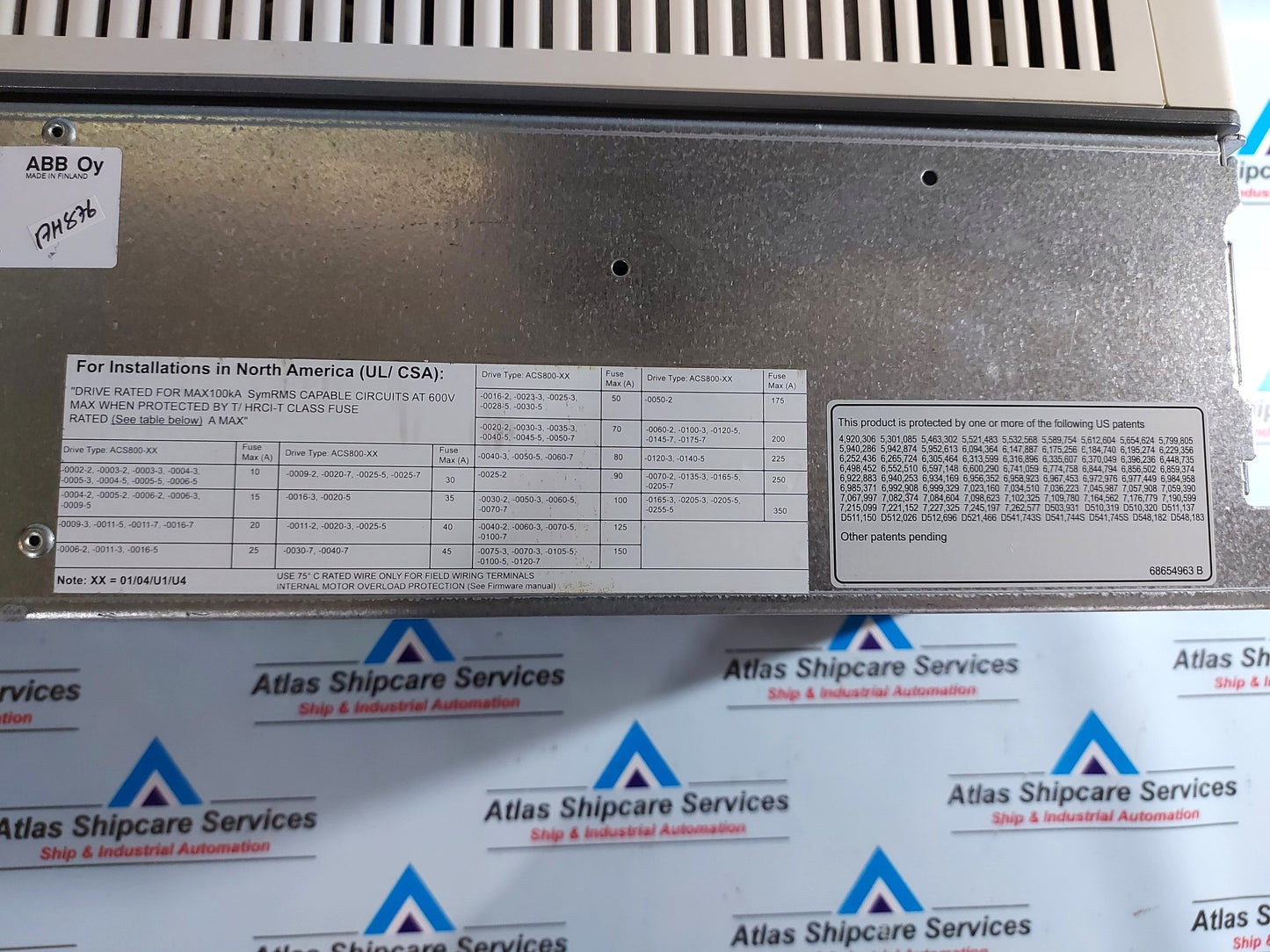ABB VFD DRIVE ACS800-01-0040-5+D150+E200+K454+L502+L503+N671+P901