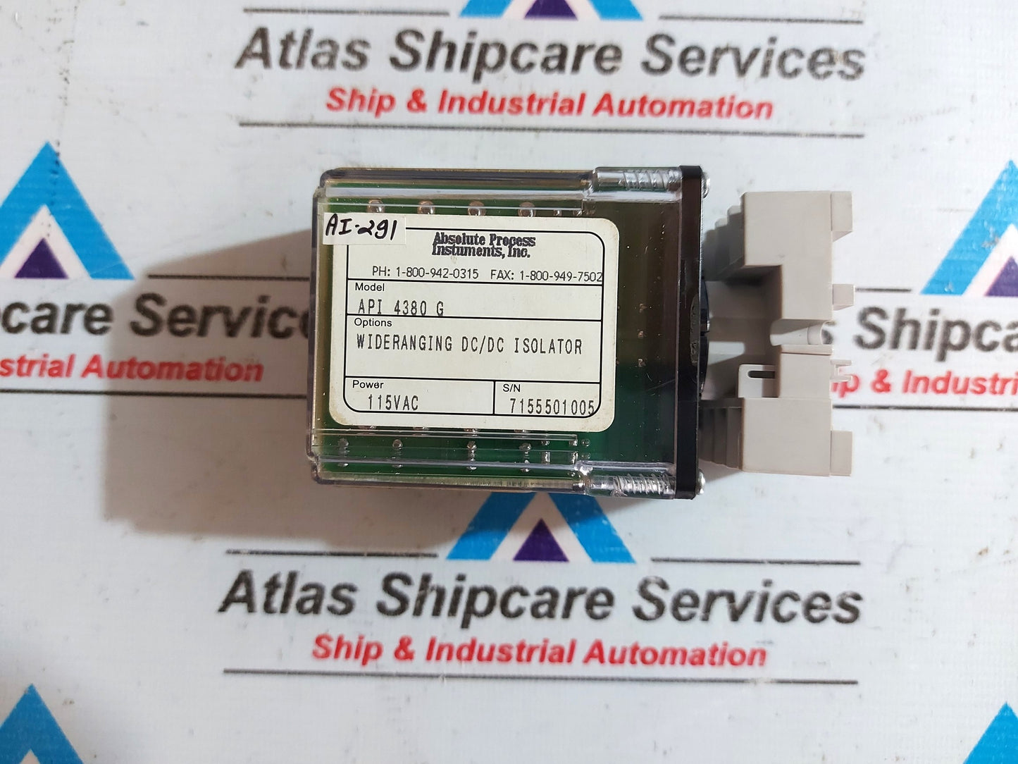 ABSOLUTE PROCESS API 4380 G RELAY DC/DC ISOLATOR 115VAC