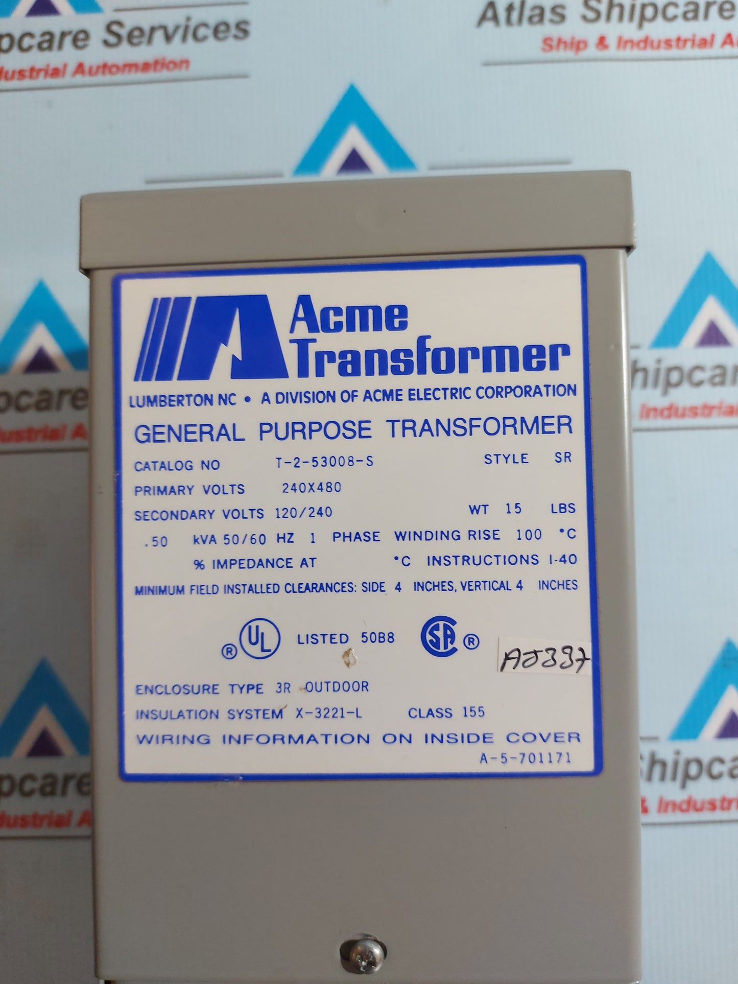 ACME T-2-53008-S GENERAL PURPOSE TRANSFORMER