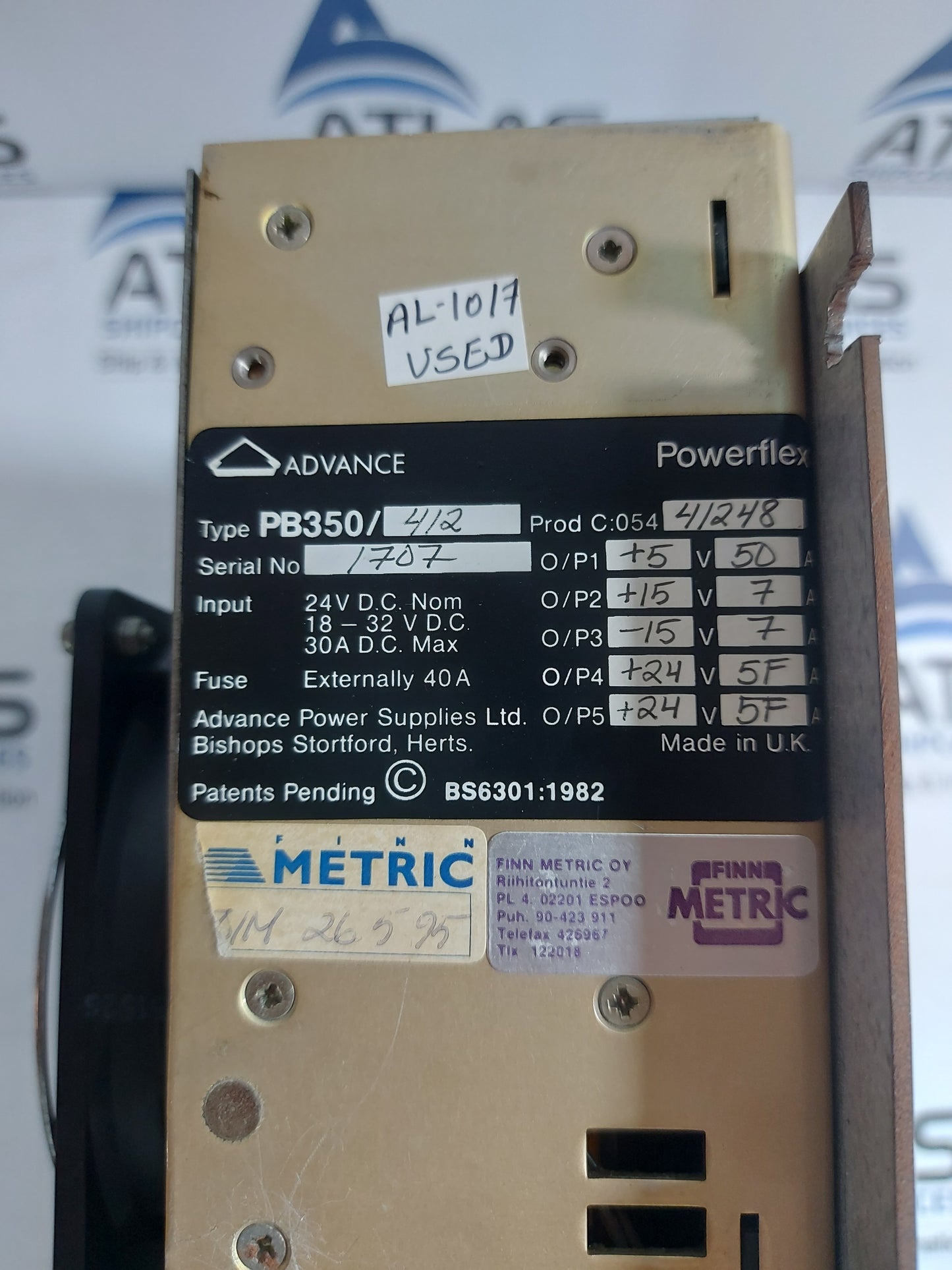ADVANCE PB350/412 POWERFLEX 350 MULTIPLE OUTPUT DC POWER SUPPLY