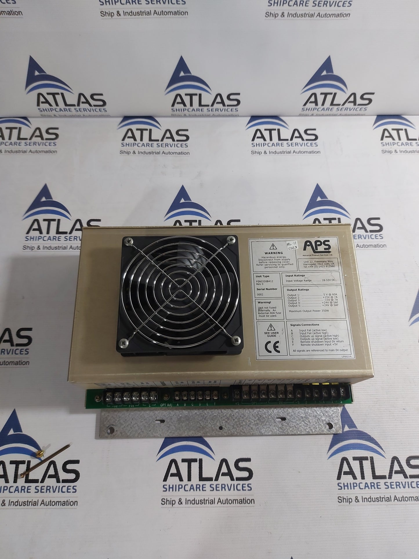 ADVANCE PIN0350B412 OUTPUT DC POWER SUPPLY REV 0