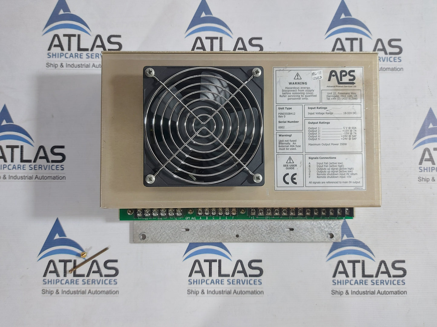 ADVANCE PIN0350B412 OUTPUT DC POWER SUPPLY REV 0