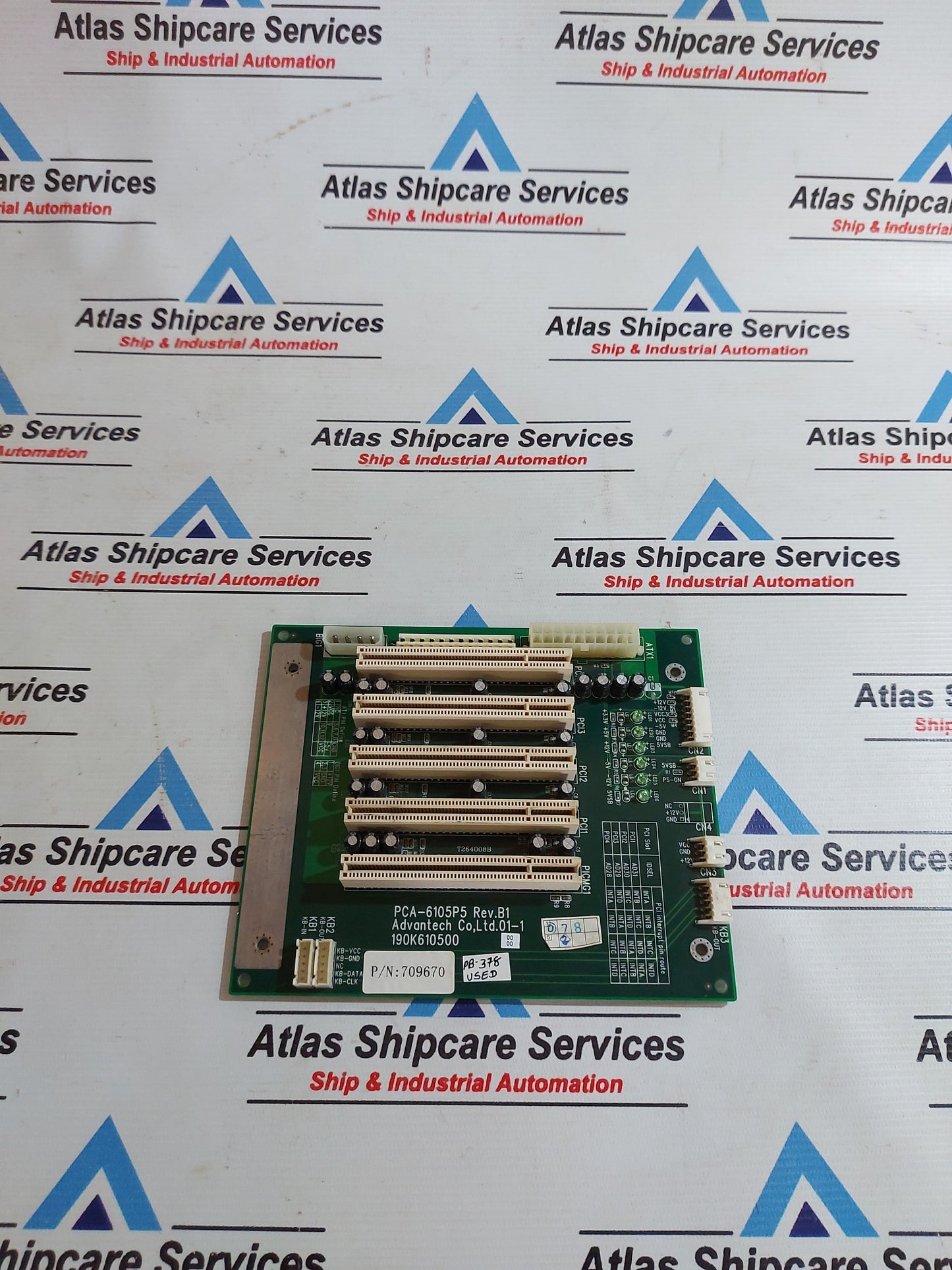 ADVANTECH PCA-6105P5 REV.B1 709670 5-SLOT PCI BACKPLANE BOARD PB378