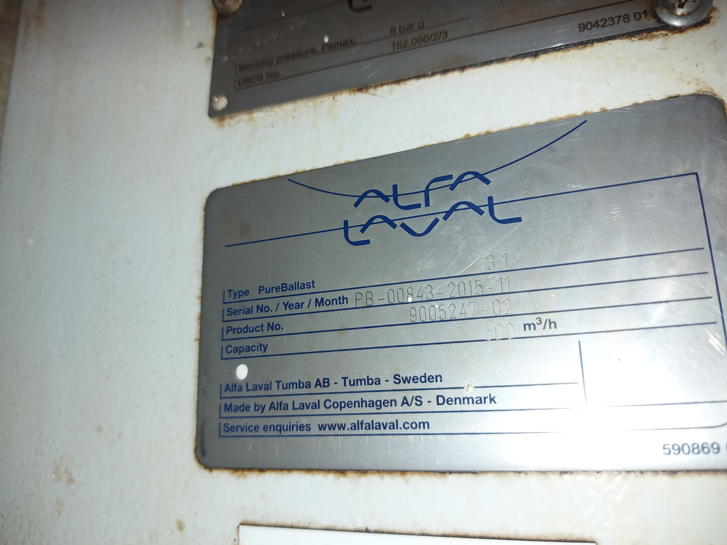 ALFA LAVAL CONTROL CABINET 9012101 80