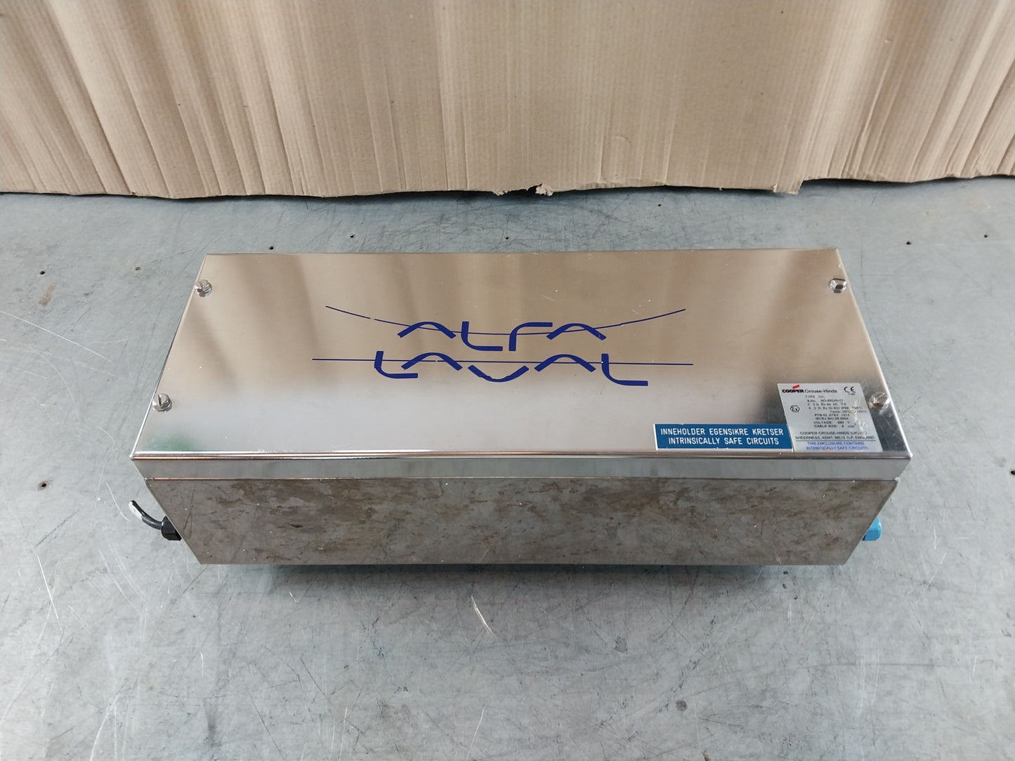 ALFA LAVAL COOPER CROUSE-HINDS XCL CONTROL PANEL ENCLOSURE 690V 6mm2