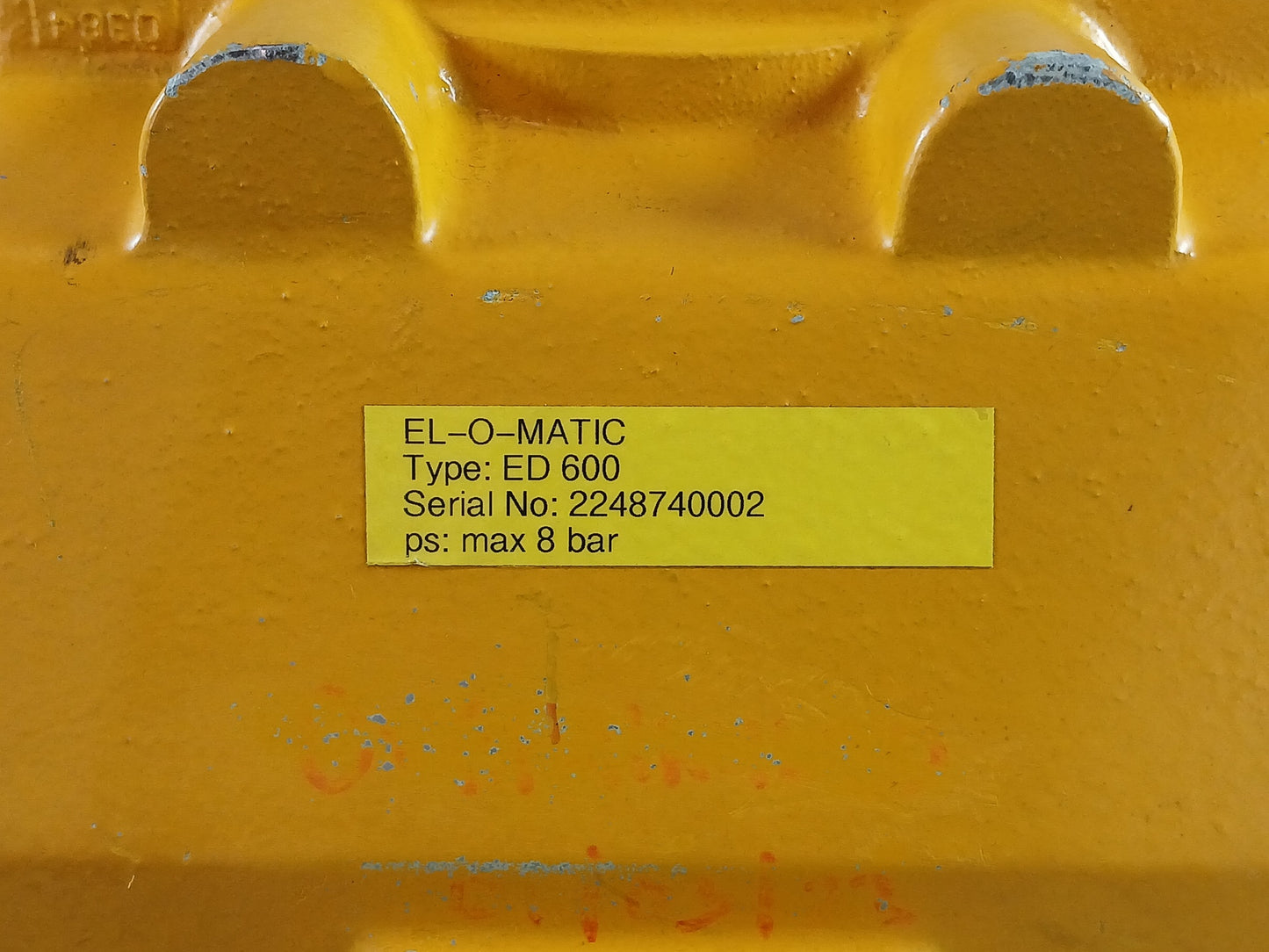 ALFA LAVAL ED 600 EL-O-MATIC RACK AND PINION PNEUMATIC ACTUACTOR