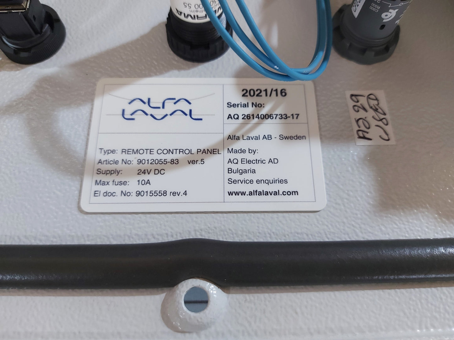 ALFA LAVAL REMOTE CONTROL PANEL 640001605 REV.3