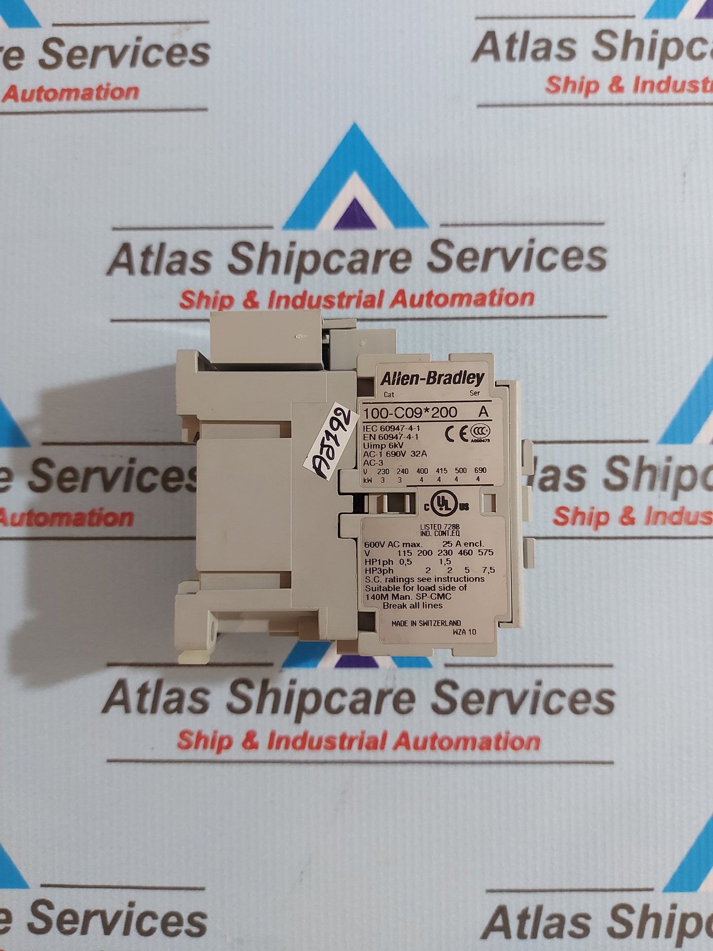 ALLEN-BRADLEY 100-C09*200 SER.A CONTACTOR RELAY 690V 32A