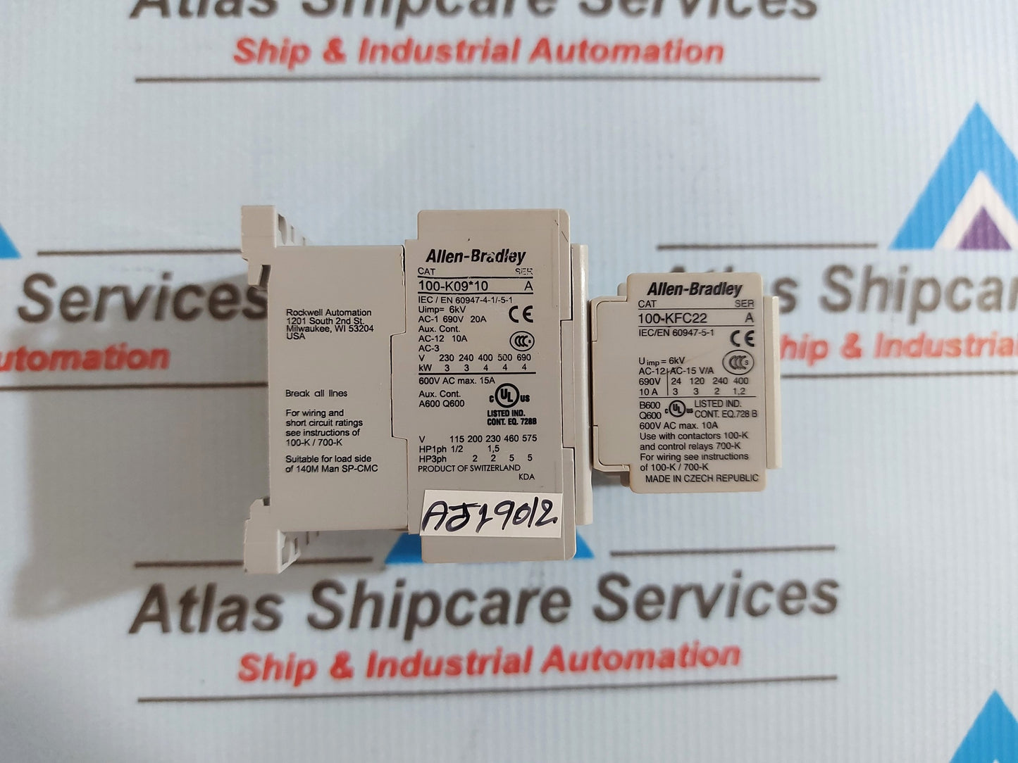 ALLEN-BRADLEY 100-K09*10 CONTACTOR RELAY SER.A 20A 690V