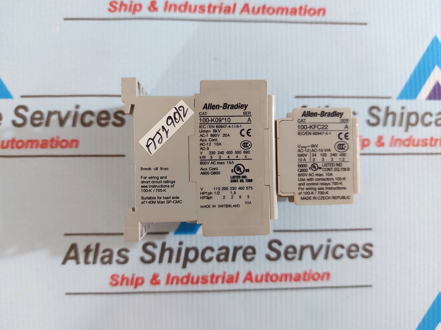 ALLEN-BRADLEY 100-K09*10 CONTACTOR RELAY SER.A 20A 690V