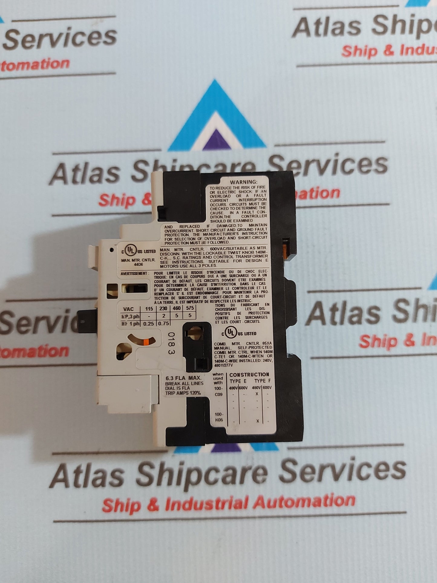 ALLEN-BRADLEY 140M-C2E-B63 SERIES C MOTOR PROTECTION CIRCUIT BREAKER